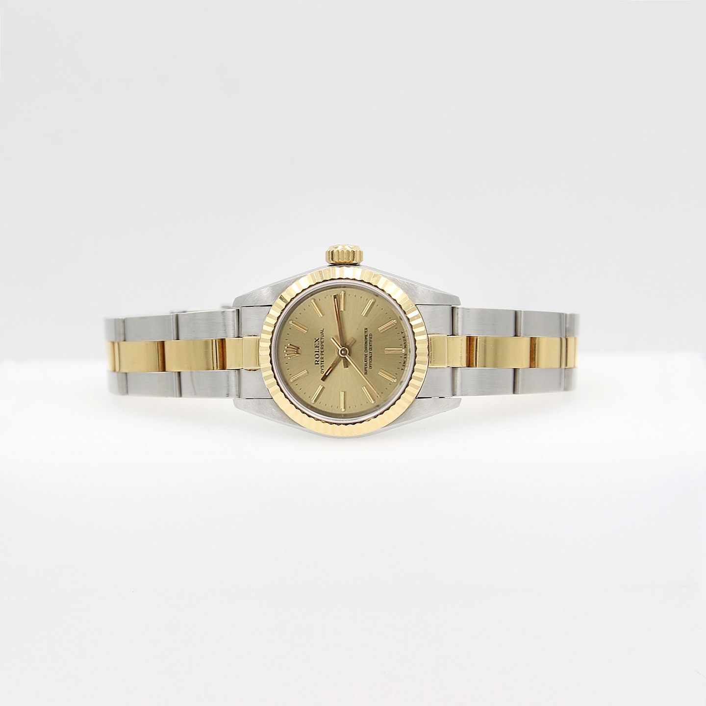 Rolex Oyster Perpetual 67193 (Onbekend (willekeurig serienummer)) - 26mm Goud/Staal (2/6)