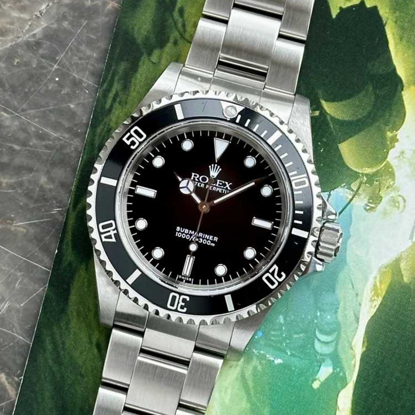 Rolex Submariner No Date 14060 (1999) - Black dial 40 mm Steel case (1/8)