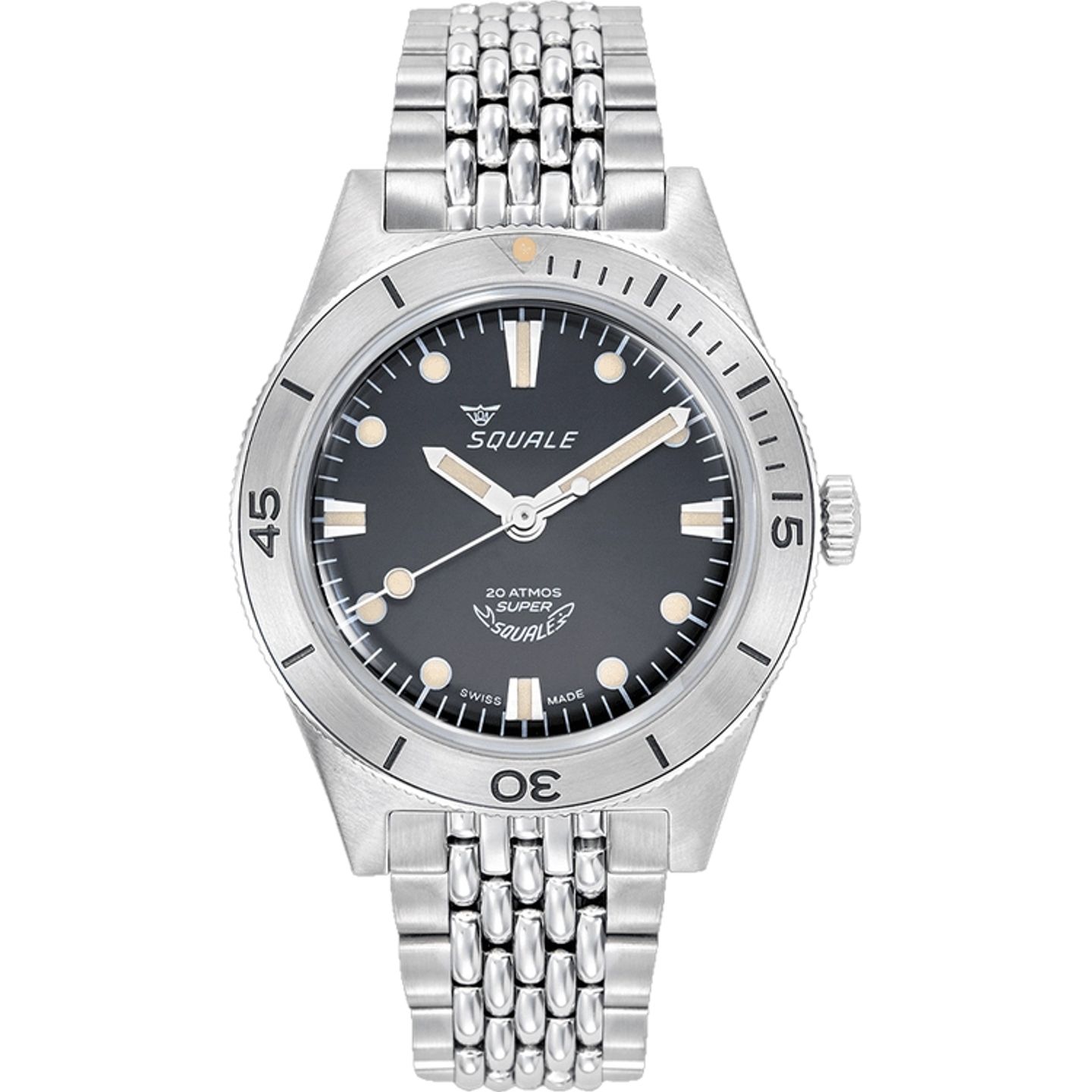 Squale Super Squale SUPERSSBK.AC (2026) - Black dial 38 mm Steel case (1/1)