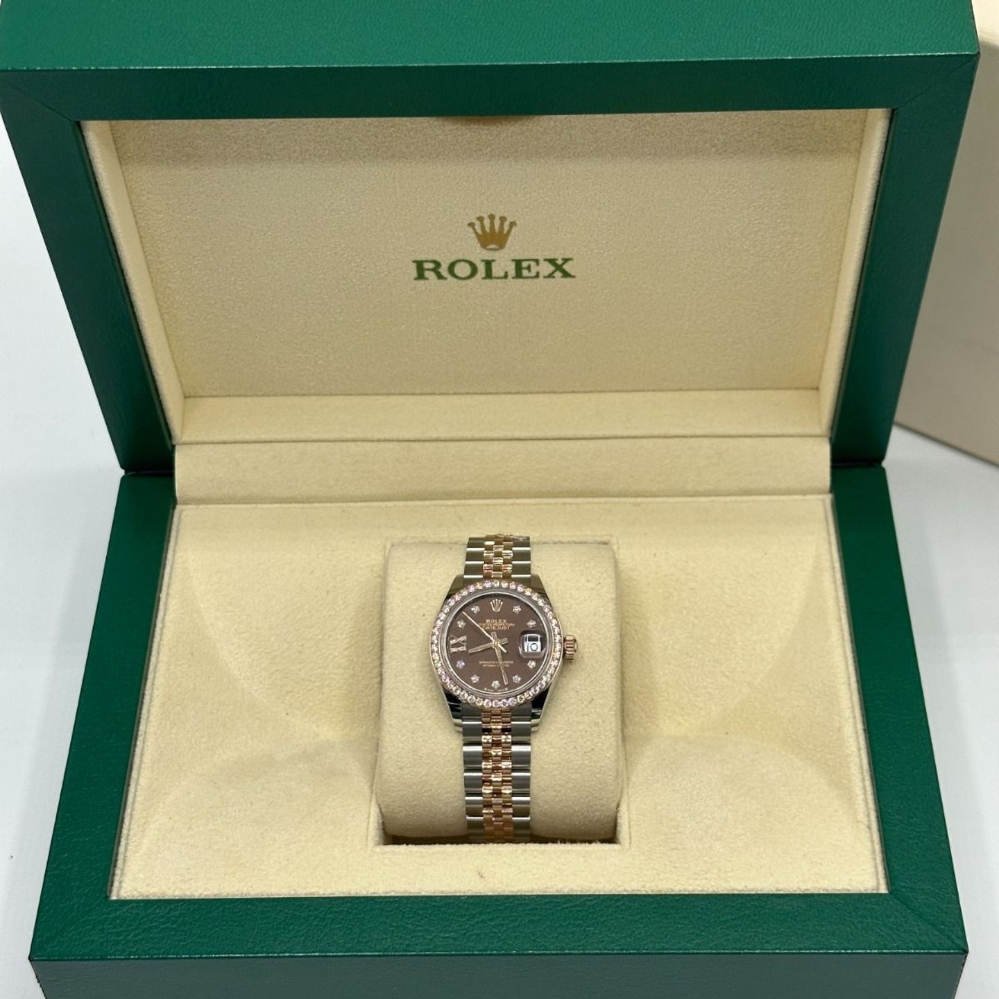 Rolex Lady-Datejust 279381RBR (2024) - Brown dial 28 mm Steel case (4/8)