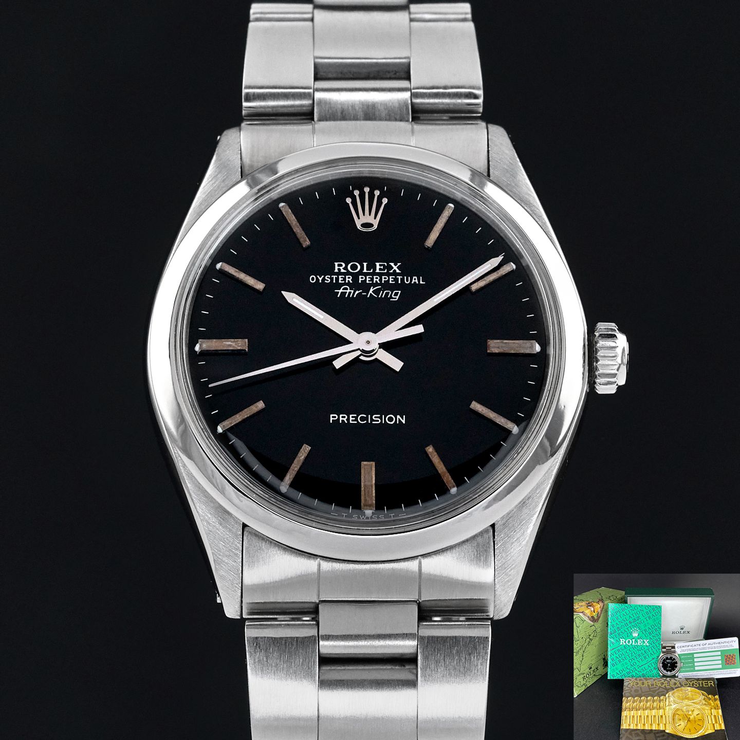 Rolex Air-King 5500 (1982) - 34mm Staal (1/7)