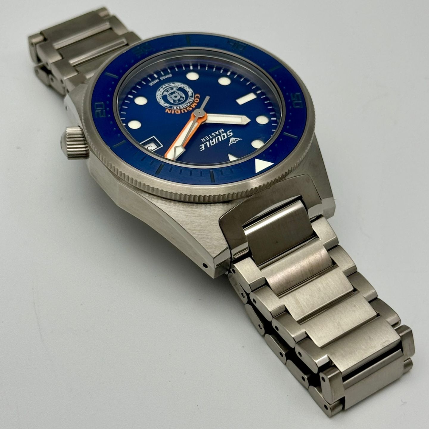 Squale Unknown MASTERGOS (2023) - Blauw wijzerplaat 42mm Titanium (8/10)