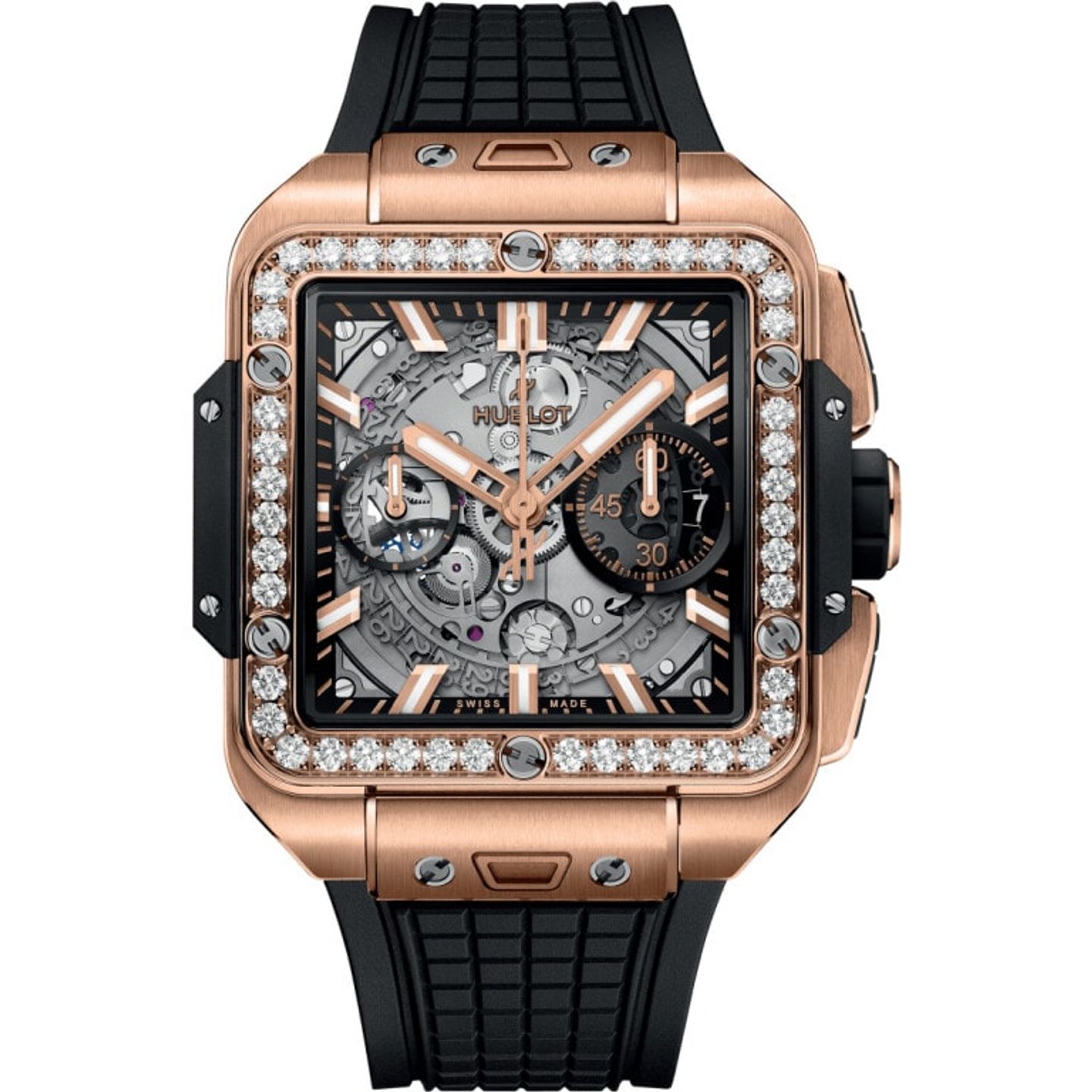 Hublot Square Bang 821.OX.0180.RX.1204 (2025) - Transparent dial 42 mm Rose Gold case (1/1)