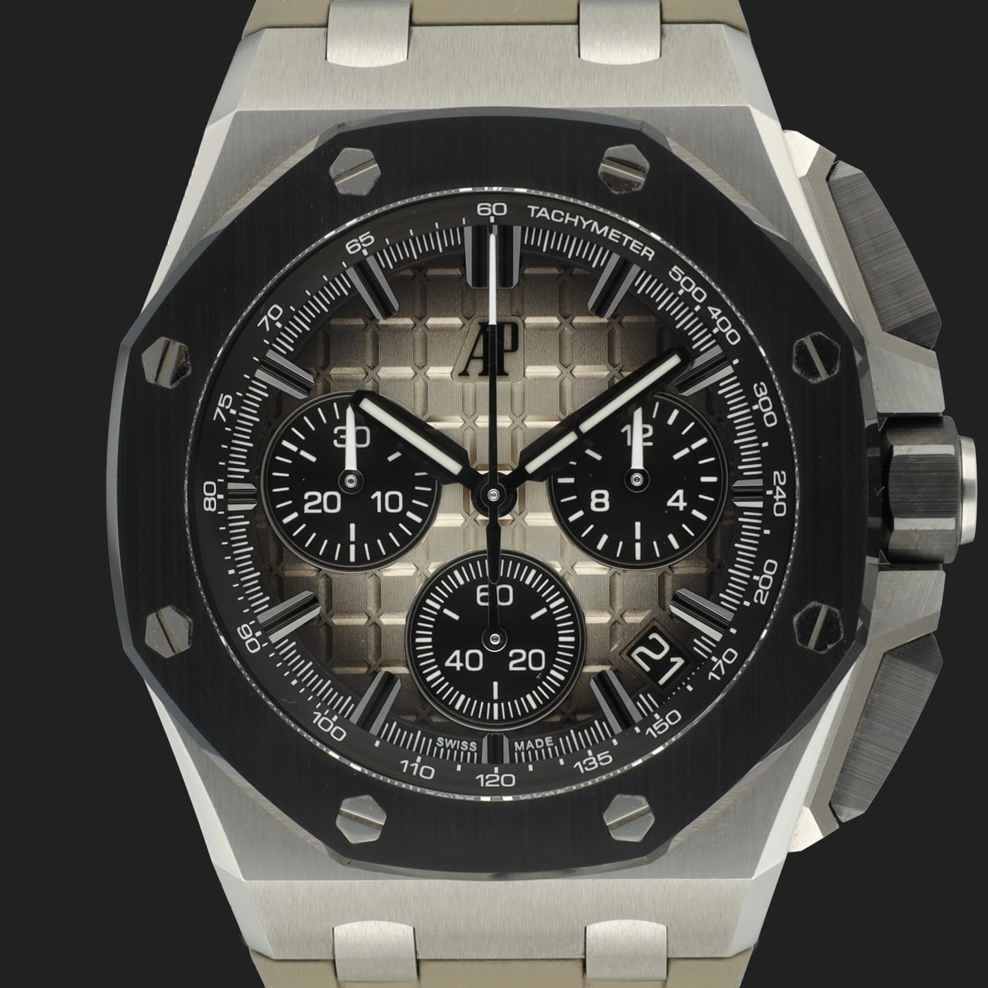 Audemars Piguet Royal Oak Offshore Chronograph 26420SO.OO.A600CA.01 (2024) - Beige wijzerplaat 43mm Staal (3/8)