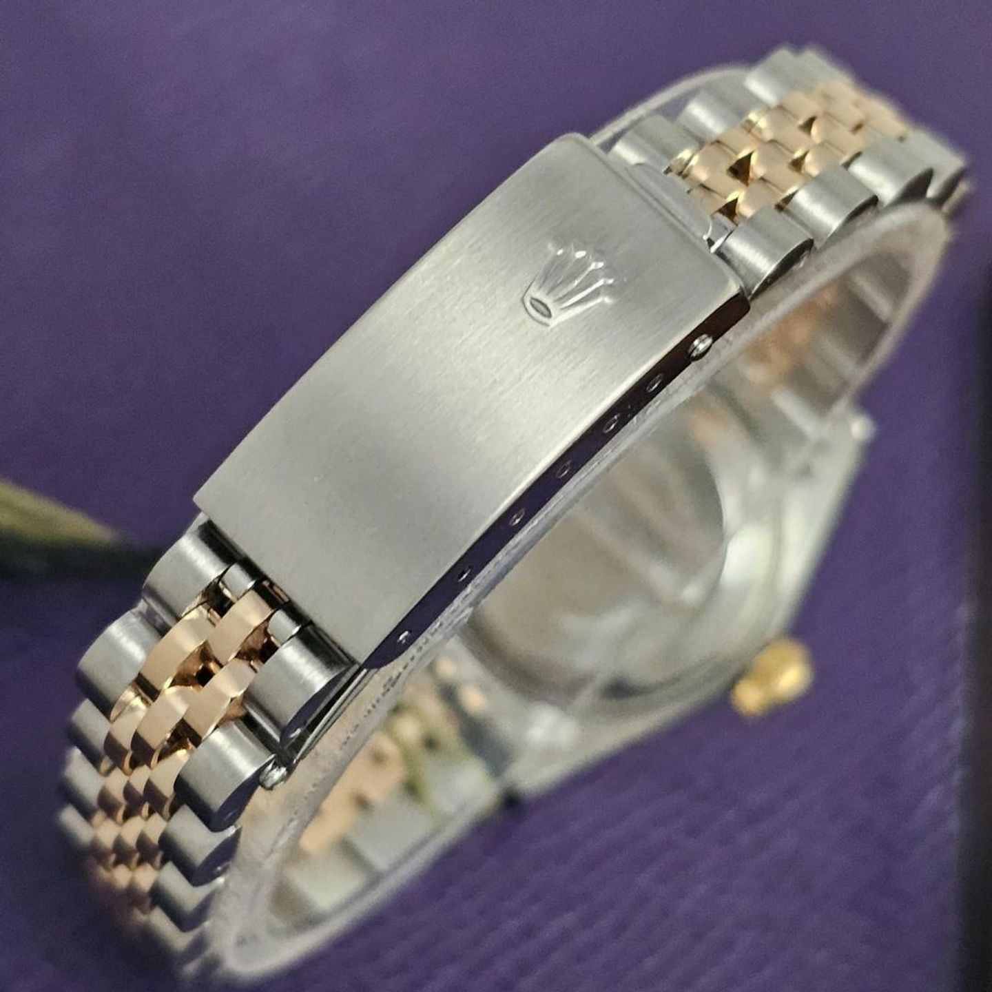 Rolex Lady-Datejust 69173 (1990) - Champagne dial 26 mm Gold/Steel case (4/4)