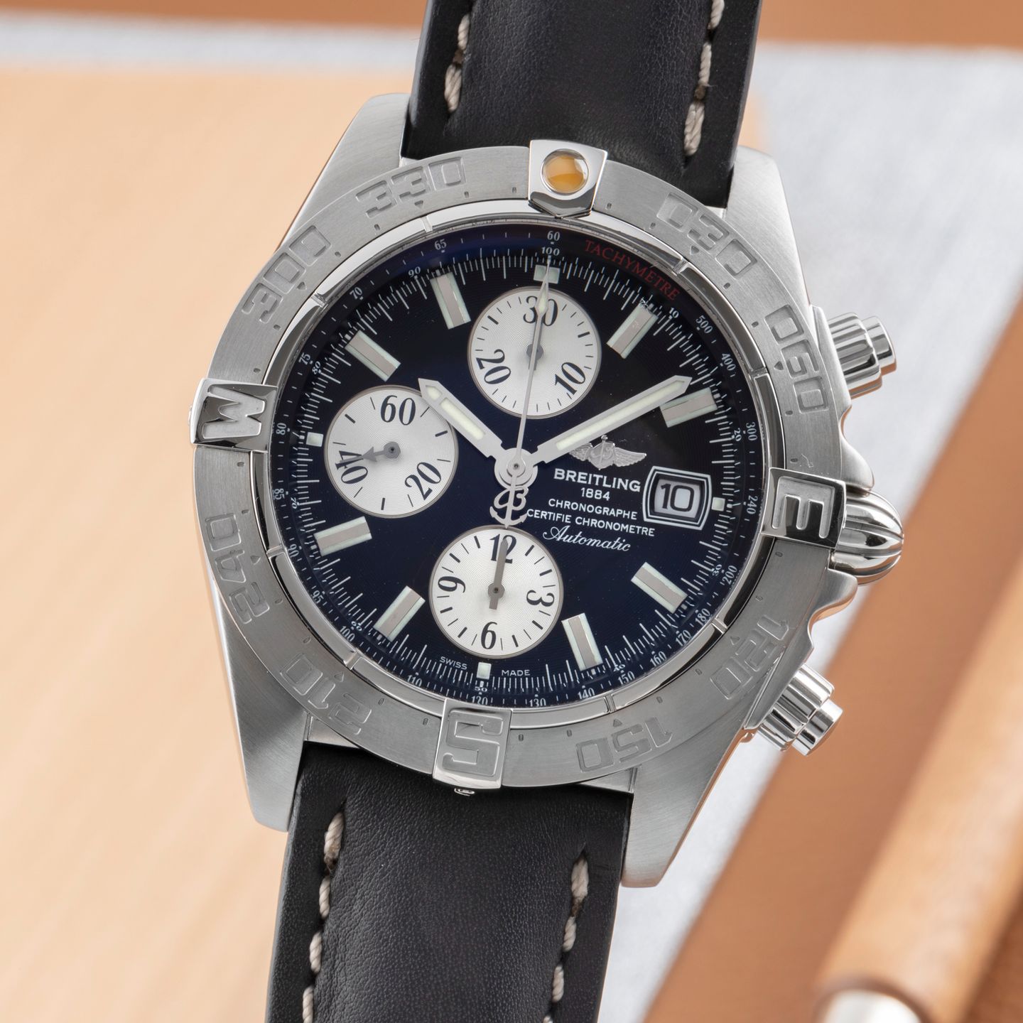 Breitling Galactic 44 A13364 (2011) - Black dial 44 mm Steel case (3/8)