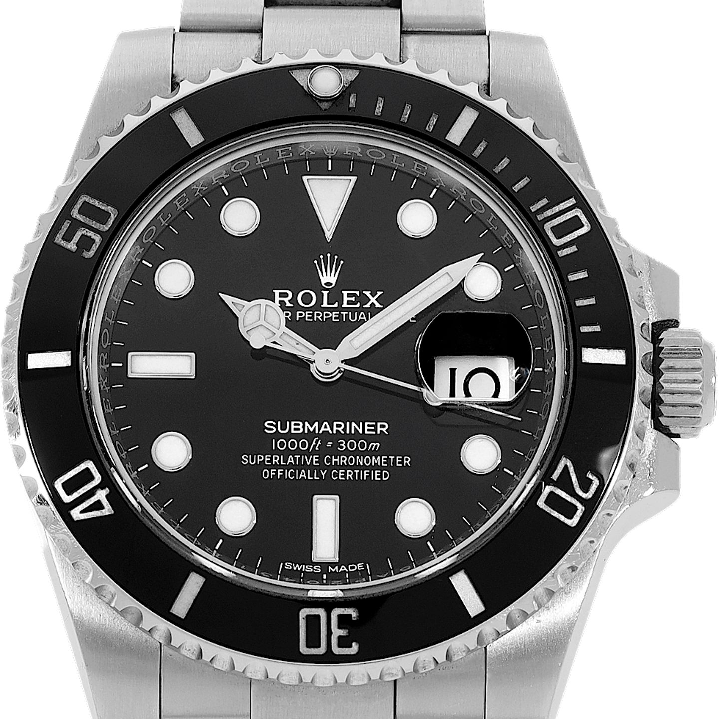 Rolex Submariner Date 116610LN (2020) - Zwart wijzerplaat 40mm Staal (1/3)