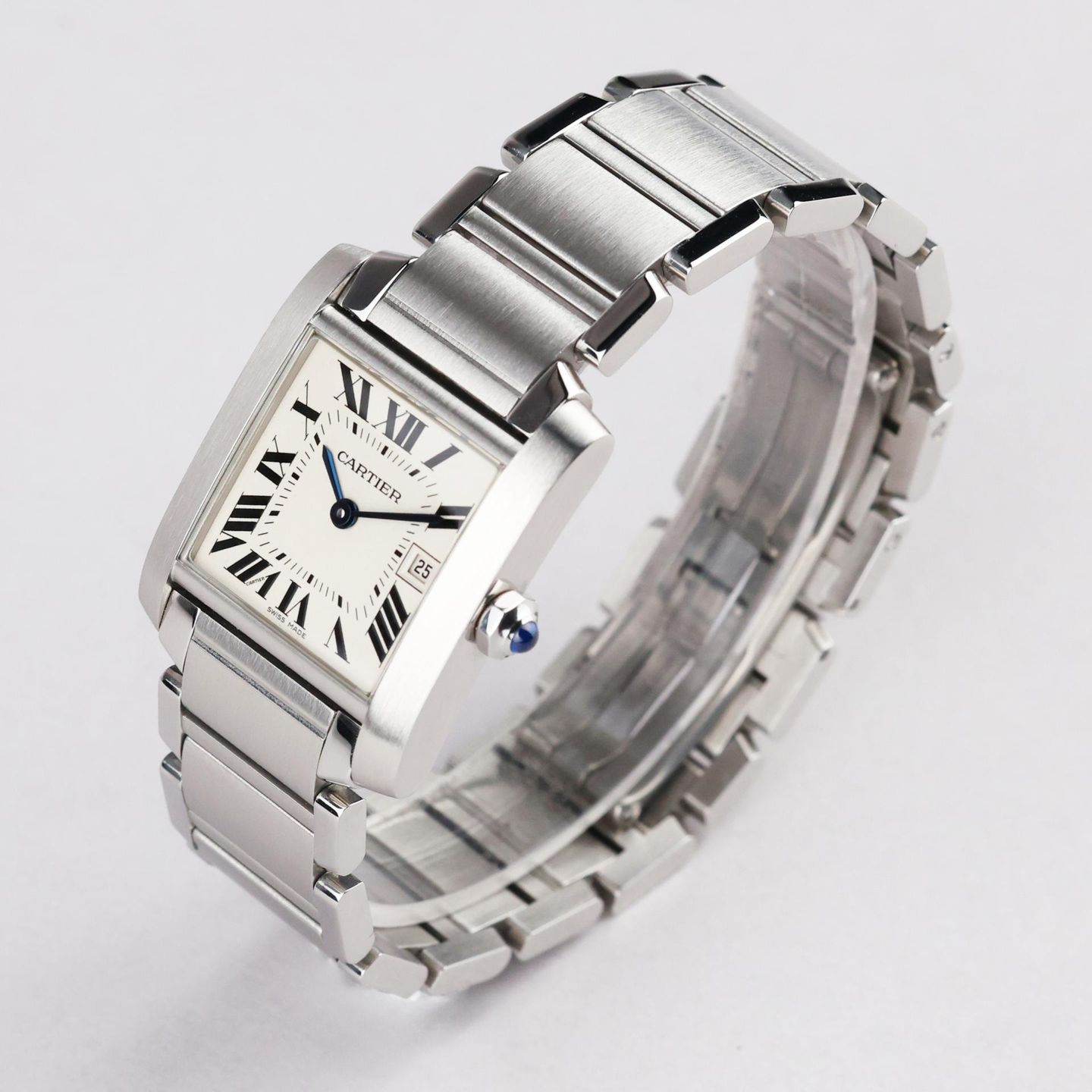 Cartier Tank Française W51011Q3 (2018) - Silver dial 25 mm Steel case (4/8)
