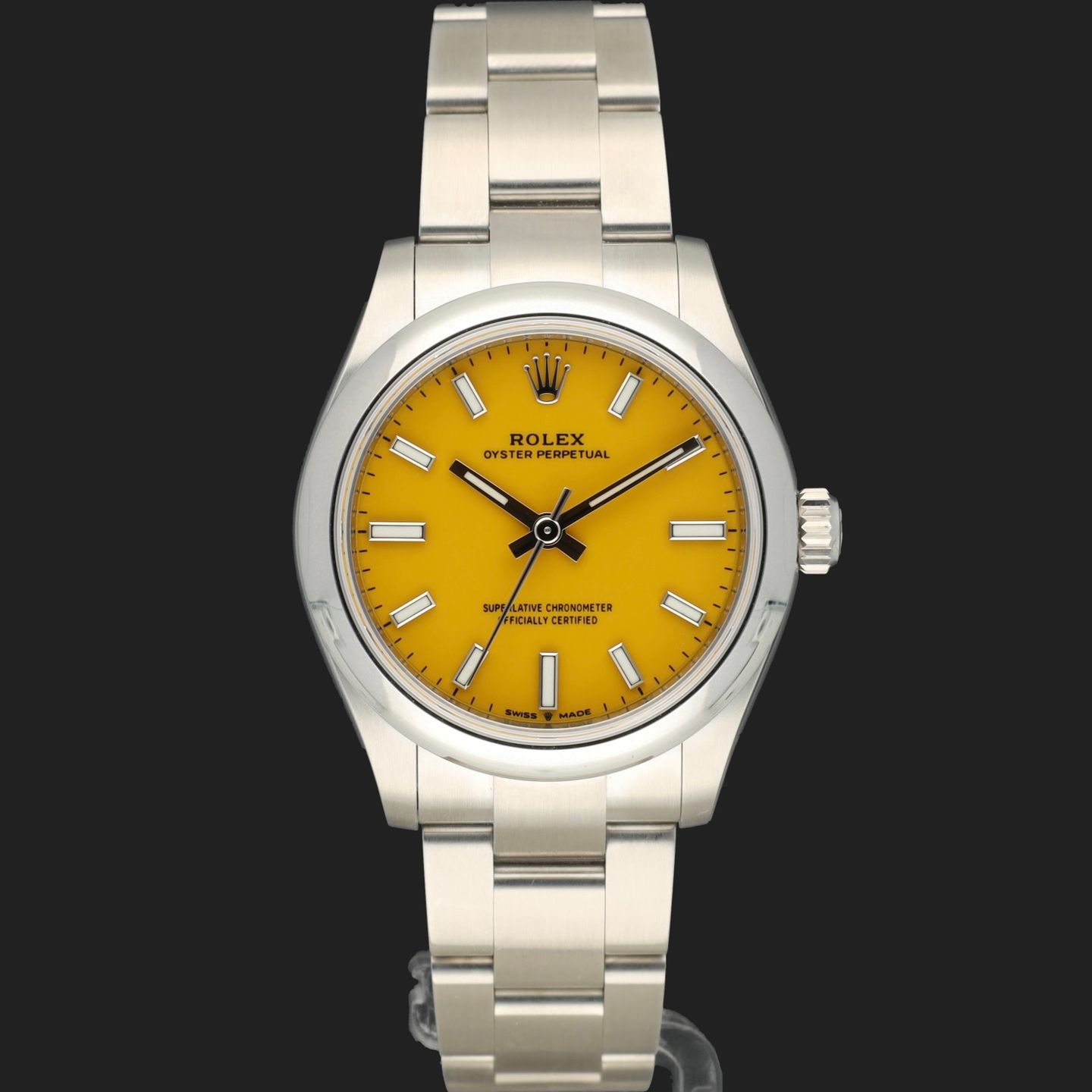 Rolex Oyster Perpetual 31 277200 (2021) - Geel wijzerplaat 31mm Staal (3/8)