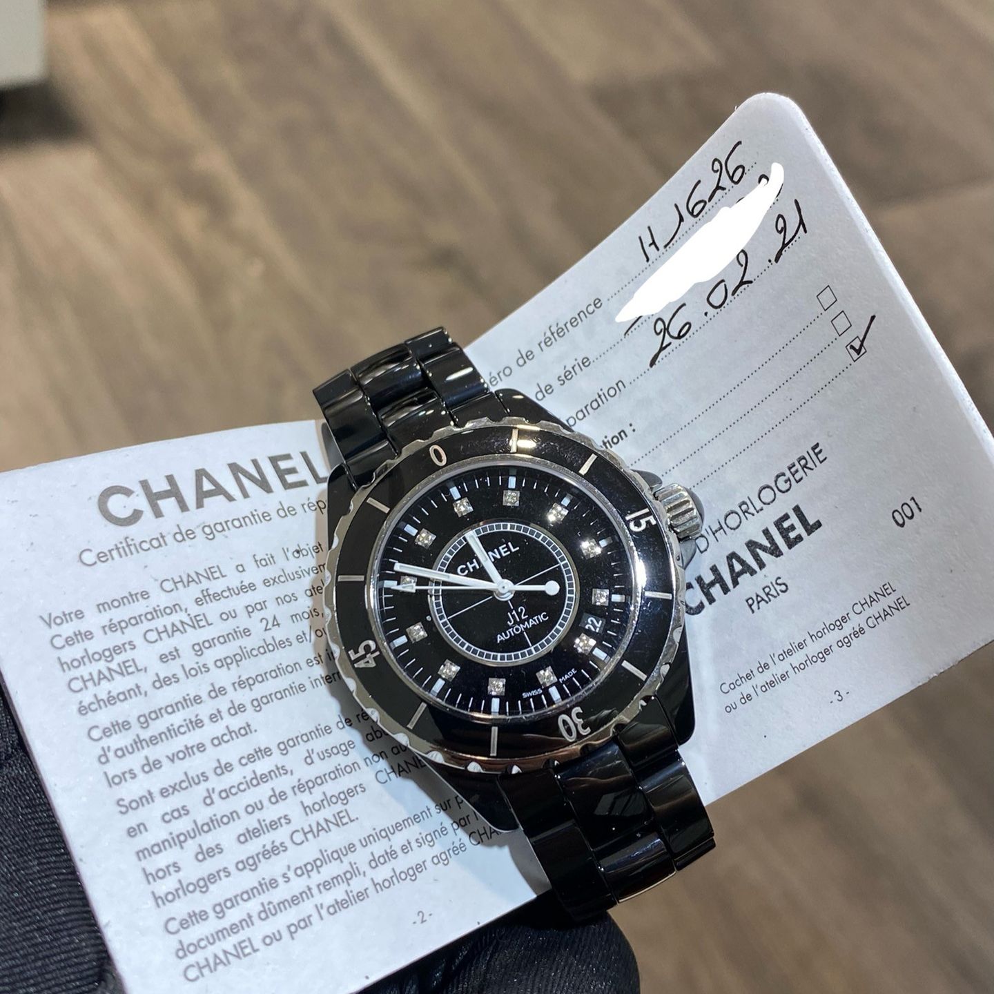 Chanel J12 H1626 (2021) - Black dial 38 mm Ceramic case (1/1)