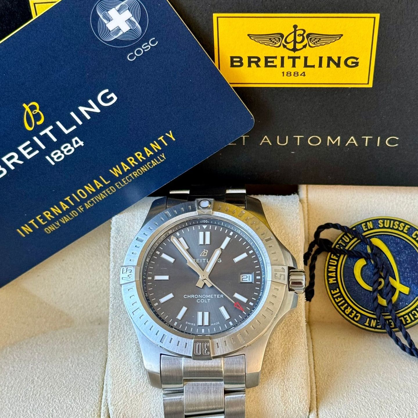 Breitling Chronomat Colt A17313101F1A1 (2021) - Grijs wijzerplaat 41mm Staal (7/7)