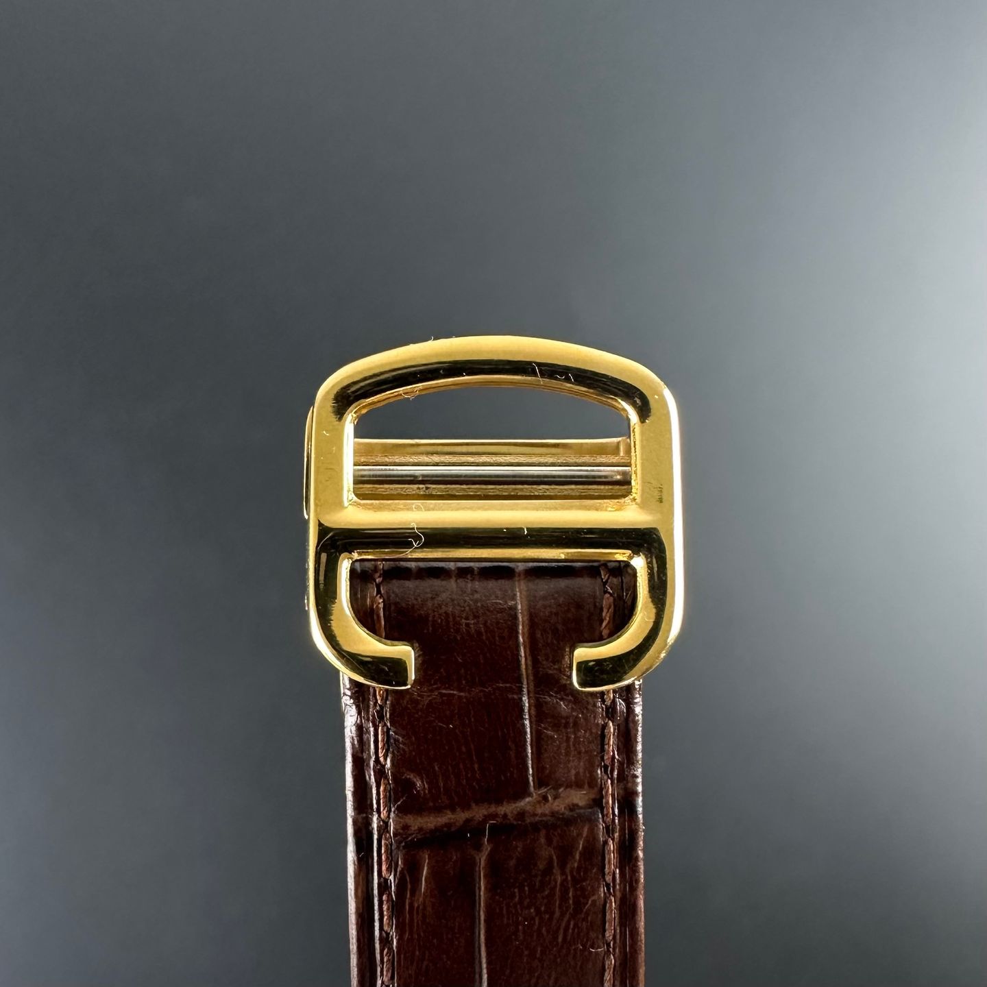 Cartier Tank Vermeil Tank Vermeil Wood dial (1981) - Bruin wijzerplaat 23mm Goud/Staal (7/8)