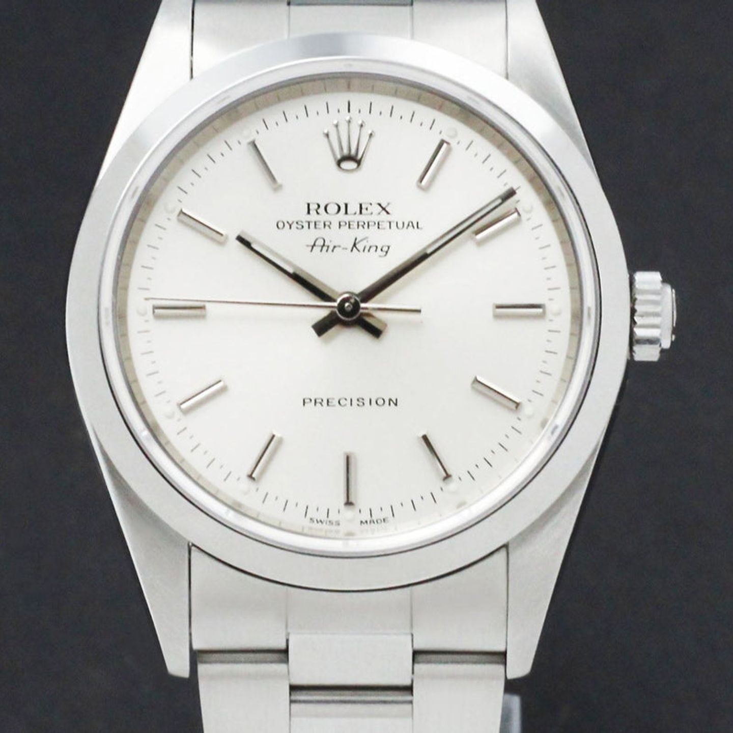 Rolex Air-King 14000 (1999) - Zilver wijzerplaat 34mm Staal (1/7)