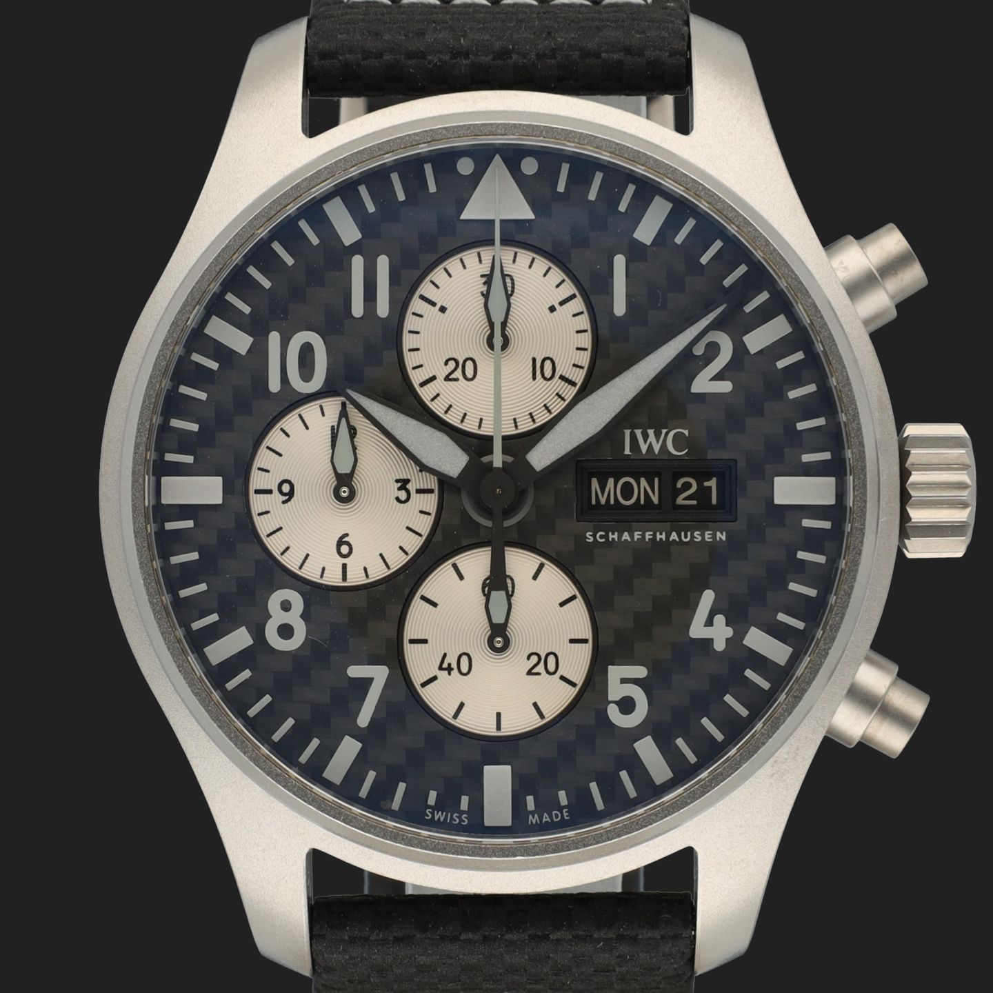 IWC Ingenieur AMG IW377903 (2021) - Zwart wijzerplaat 43mm Titanium (3/8)