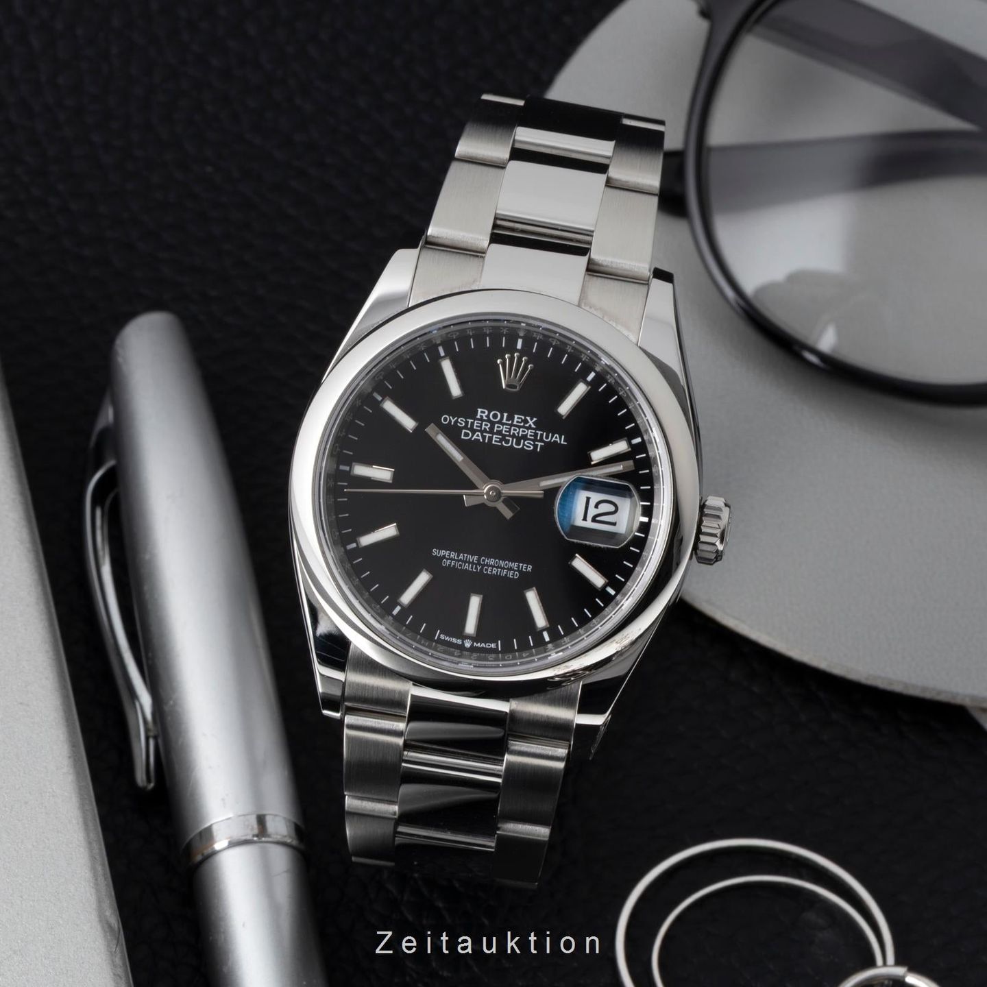 Rolex Datejust 36 126200 (Unknown (random serial)) - Black dial 36 mm Steel case (3/8)
