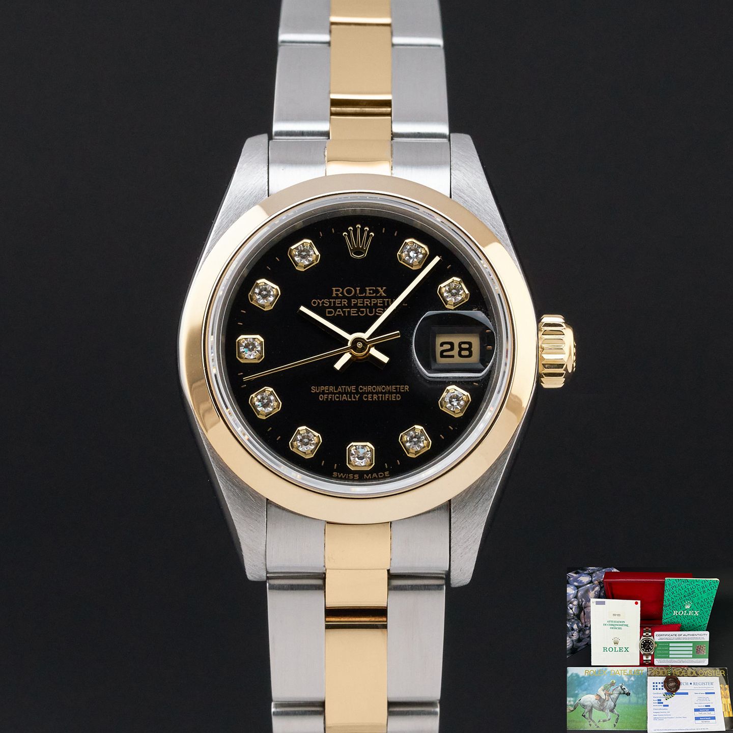 Rolex Lady-Datejust 69163 (1997) - 26mm Goud/Staal (1/8)