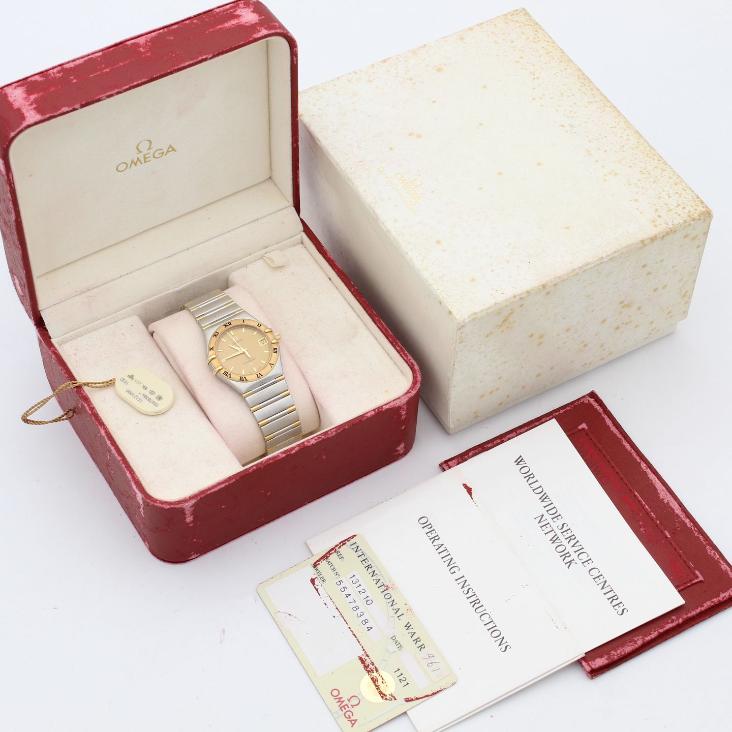 Omega Constellation 1312.1 (2000) - Champagne dial 33 mm Gold/Steel case (2/8)