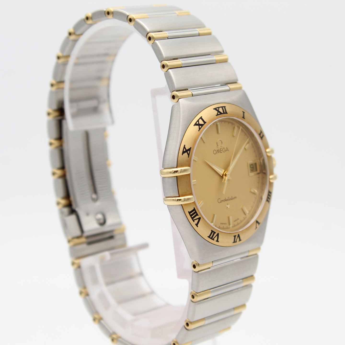 Omega Constellation 1312.1 (2000) - Champagne dial 33 mm Gold/Steel case (3/8)
