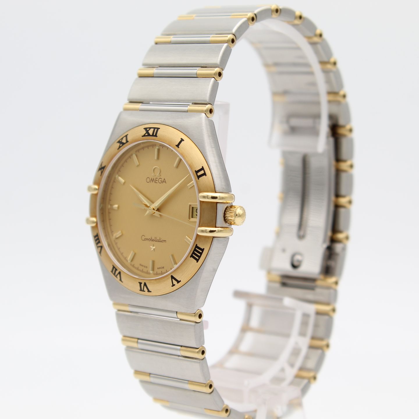 Omega Constellation 1312.1 (2000) - Champagne dial 33 mm Gold/Steel case (4/8)
