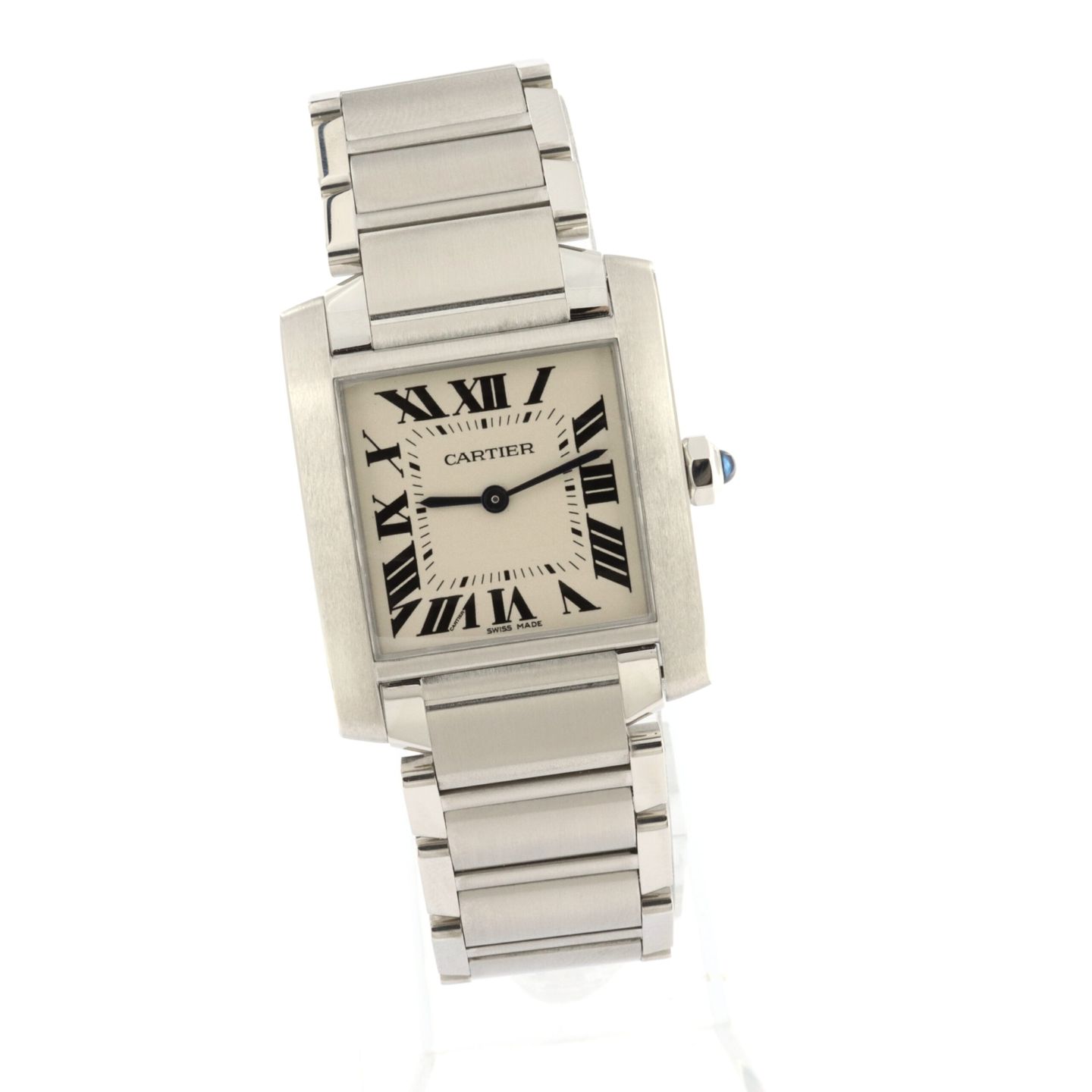 Cartier Tank Française WSTA0005 (2017) - Silver dial 30 mm Steel case (1/6)