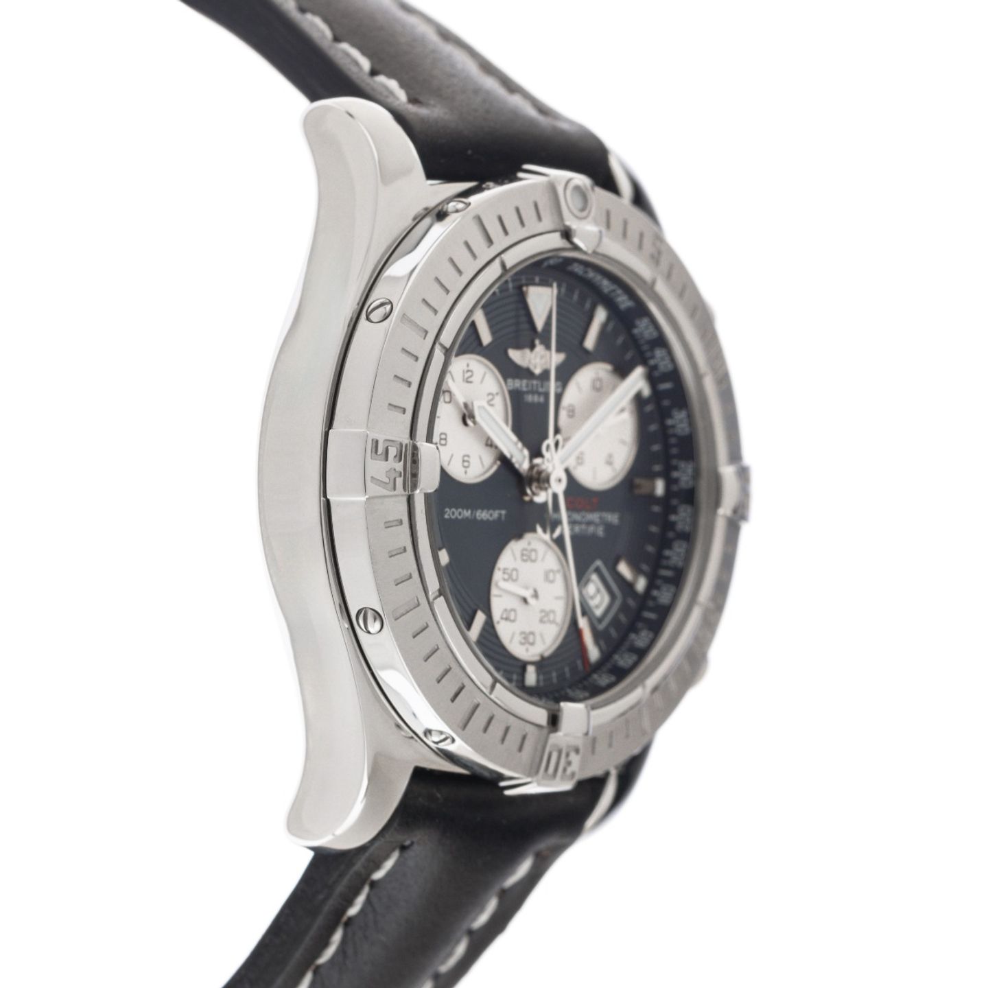 Breitling Colt Chronograph A73380 (2006) - Black dial 41 mm Steel case (5/8)