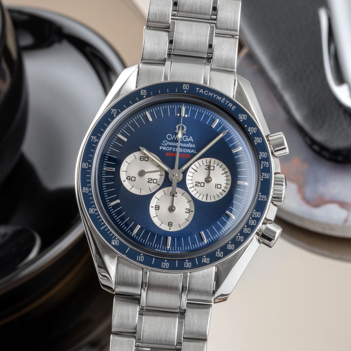 Omega Speedmaster Professional Moonwatch 3565.80.00 (Onbekend (willekeurig serienummer)) - Blauw wijzerplaat 42mm Staal (3/8)