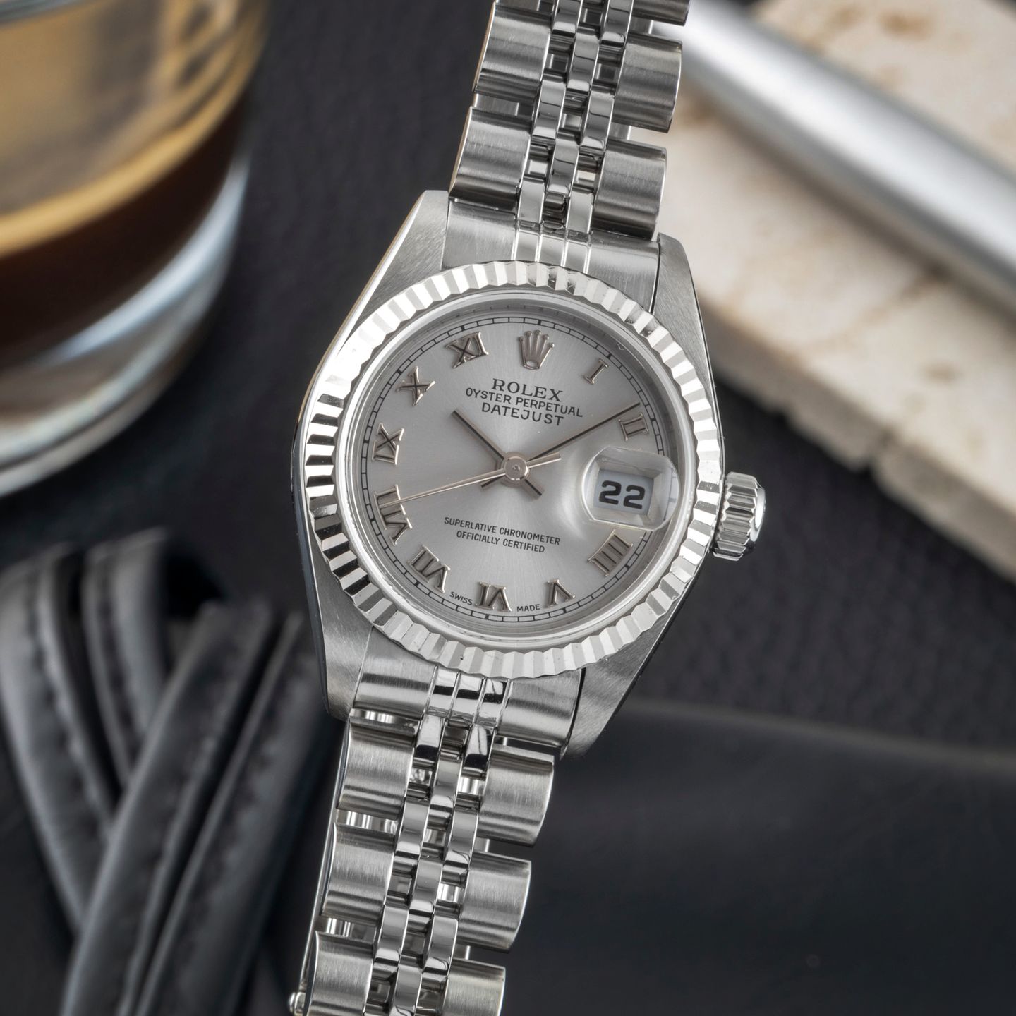 Rolex Lady-Datejust 79174 (1999) - Silver dial 26 mm Steel case (3/8)