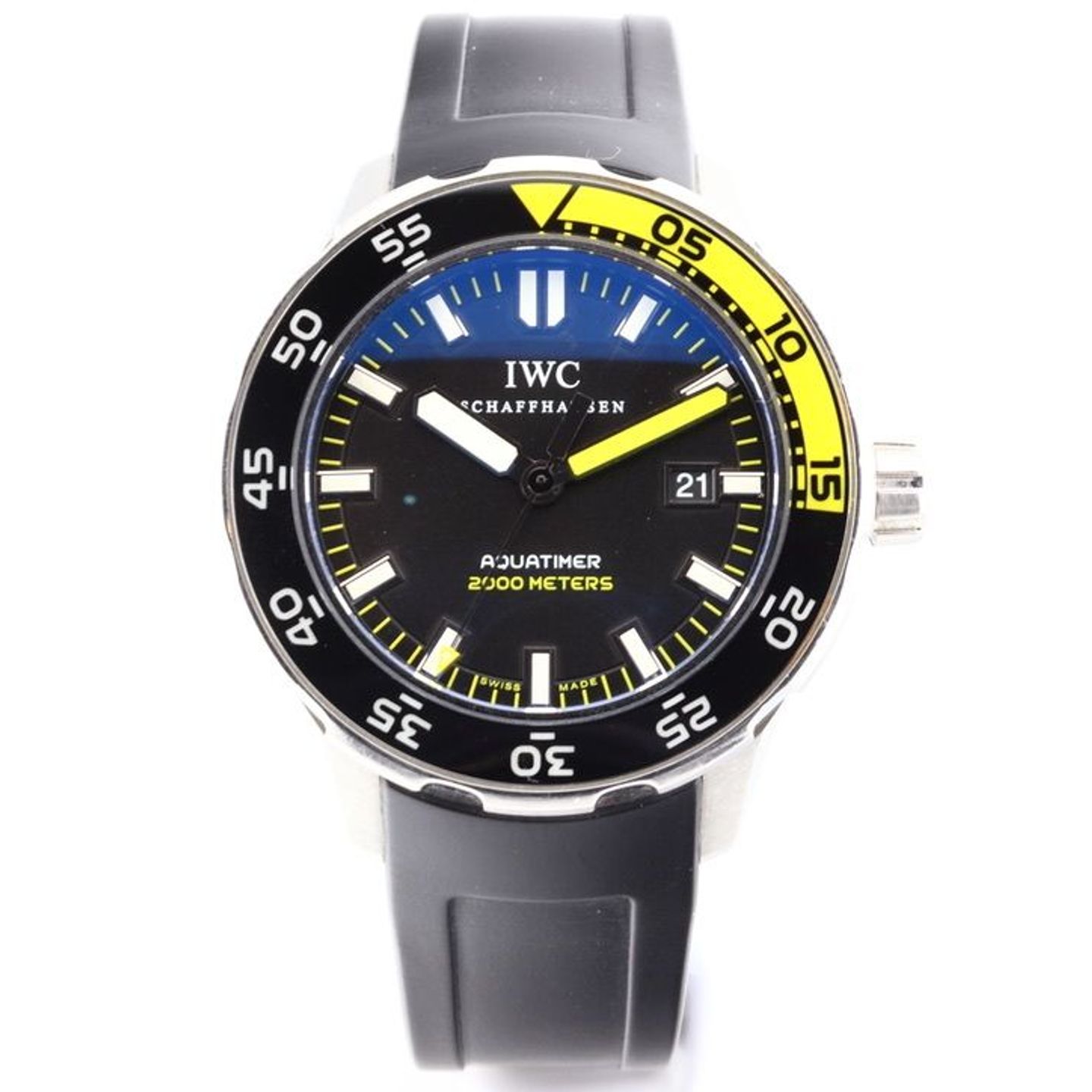 IWC Aquatimer Automatic 2000 IW3568 (2010) - Zwart wijzerplaat 44mm Staal (1/1)