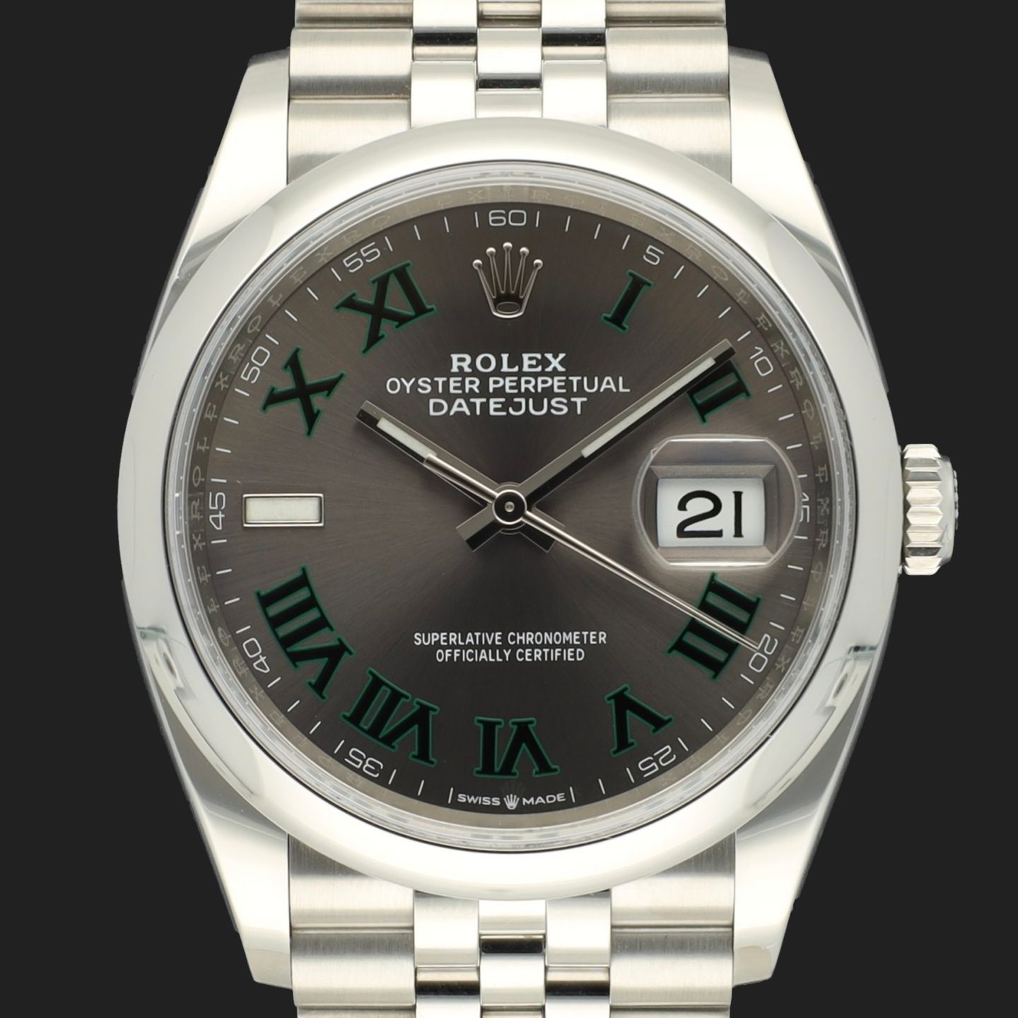 Rolex Datejust 36 126200 (2021) - Grey dial 36 mm Steel case (3/8)