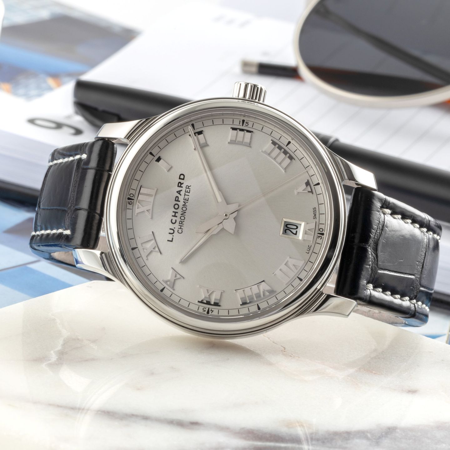 Chopard L.U.C 278551-3004 (2019) - Zwart wijzerplaat 36mm Staal (2/8)