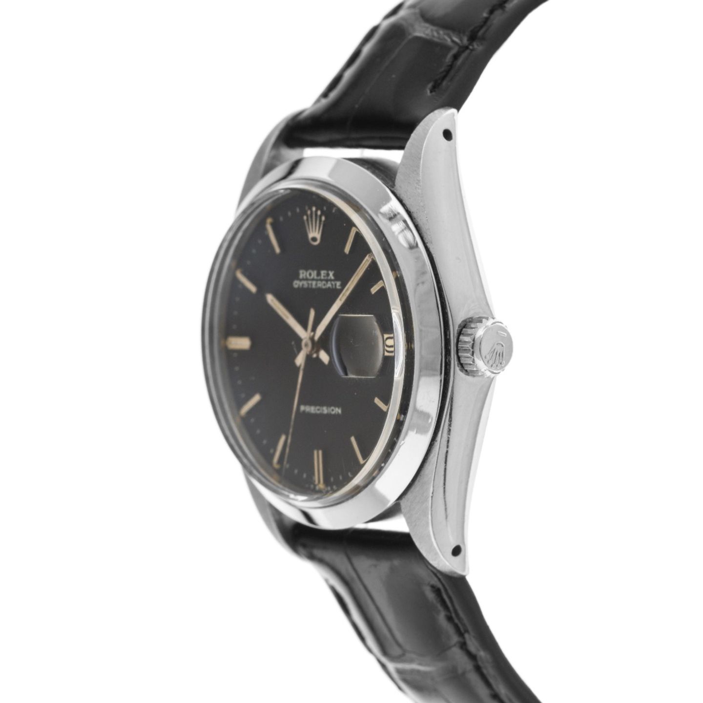 Rolex Oyster Precision 6694 (1971) - Zwart wijzerplaat 34mm Staal (4/7)