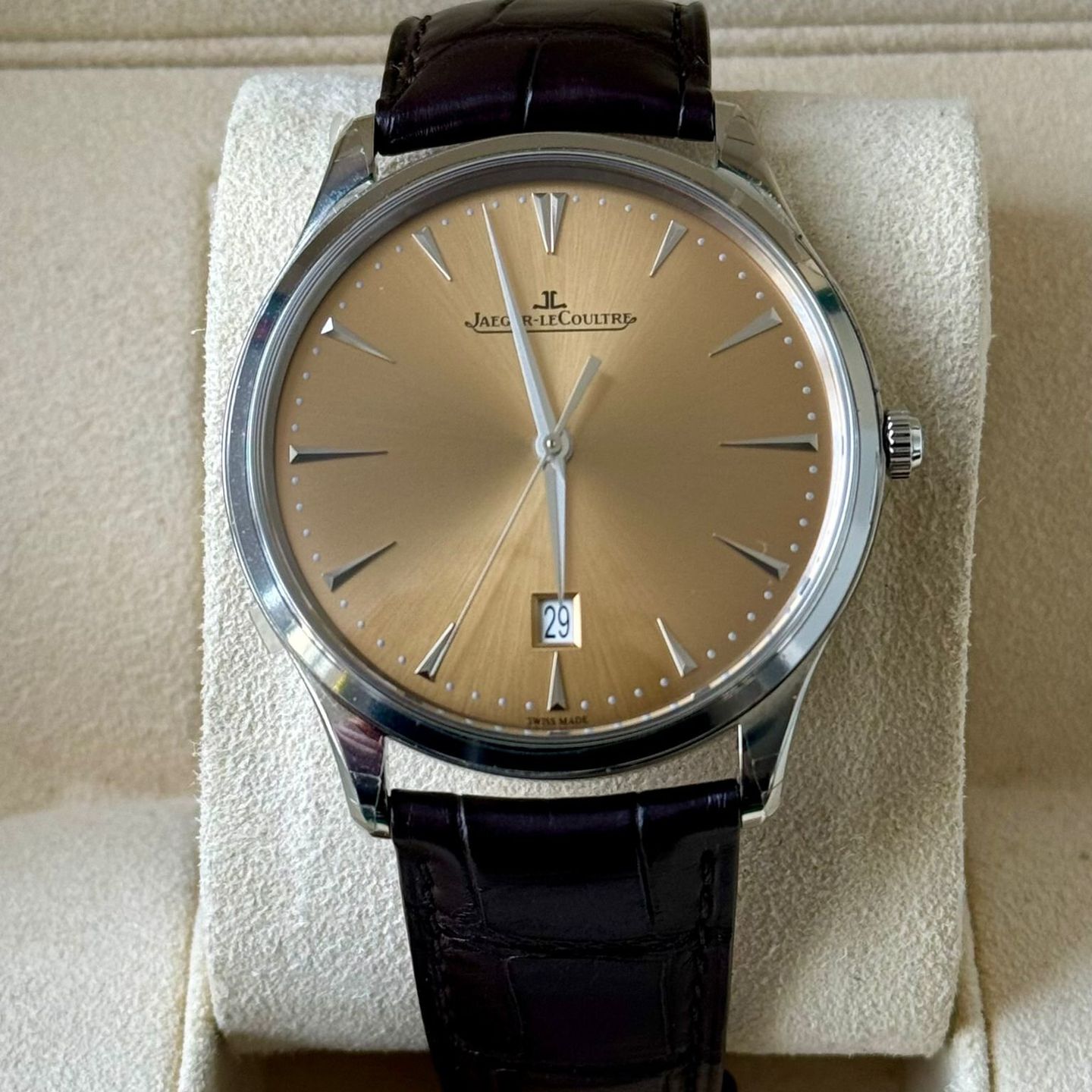 Jaeger-LeCoultre Master Ultra Thin Date Q1288430 (Unknown (random serial)) - Champagne dial 40 mm Steel case (2/7)