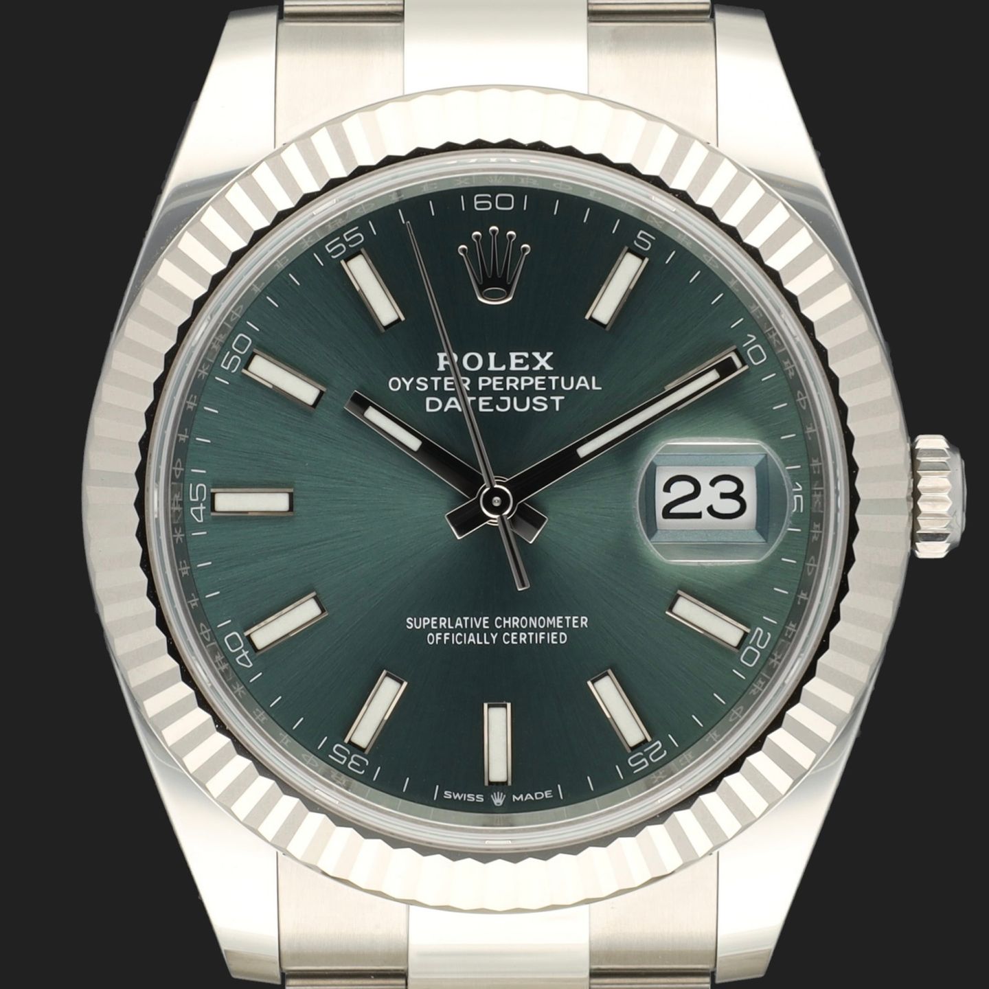 Rolex Datejust 41 126334 (2023) - Groen wijzerplaat 41mm Staal (2/8)