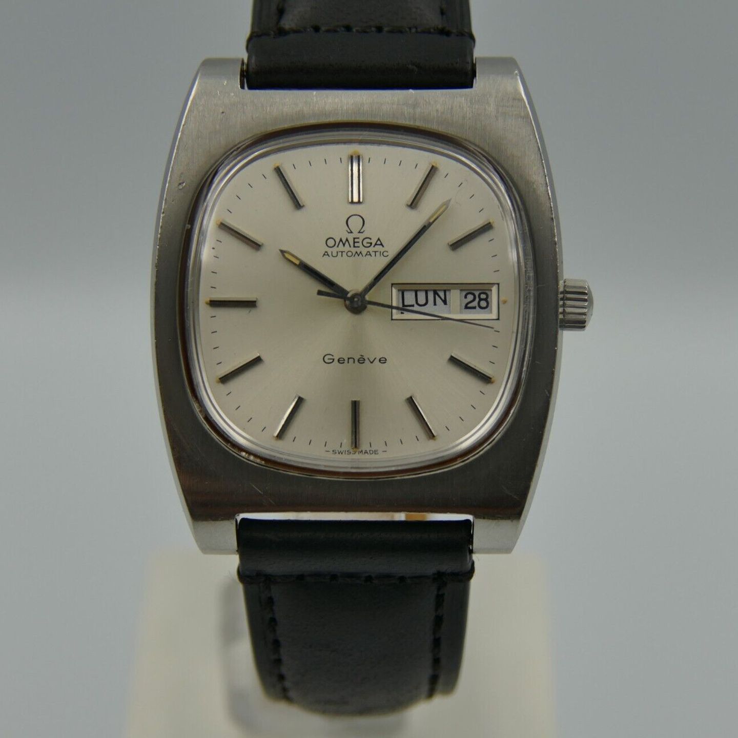 Omega Genève 166.0188 (Onbekend (willekeurig serienummer)) - Zilver wijzerplaat 36mm Onbekend (7/16)