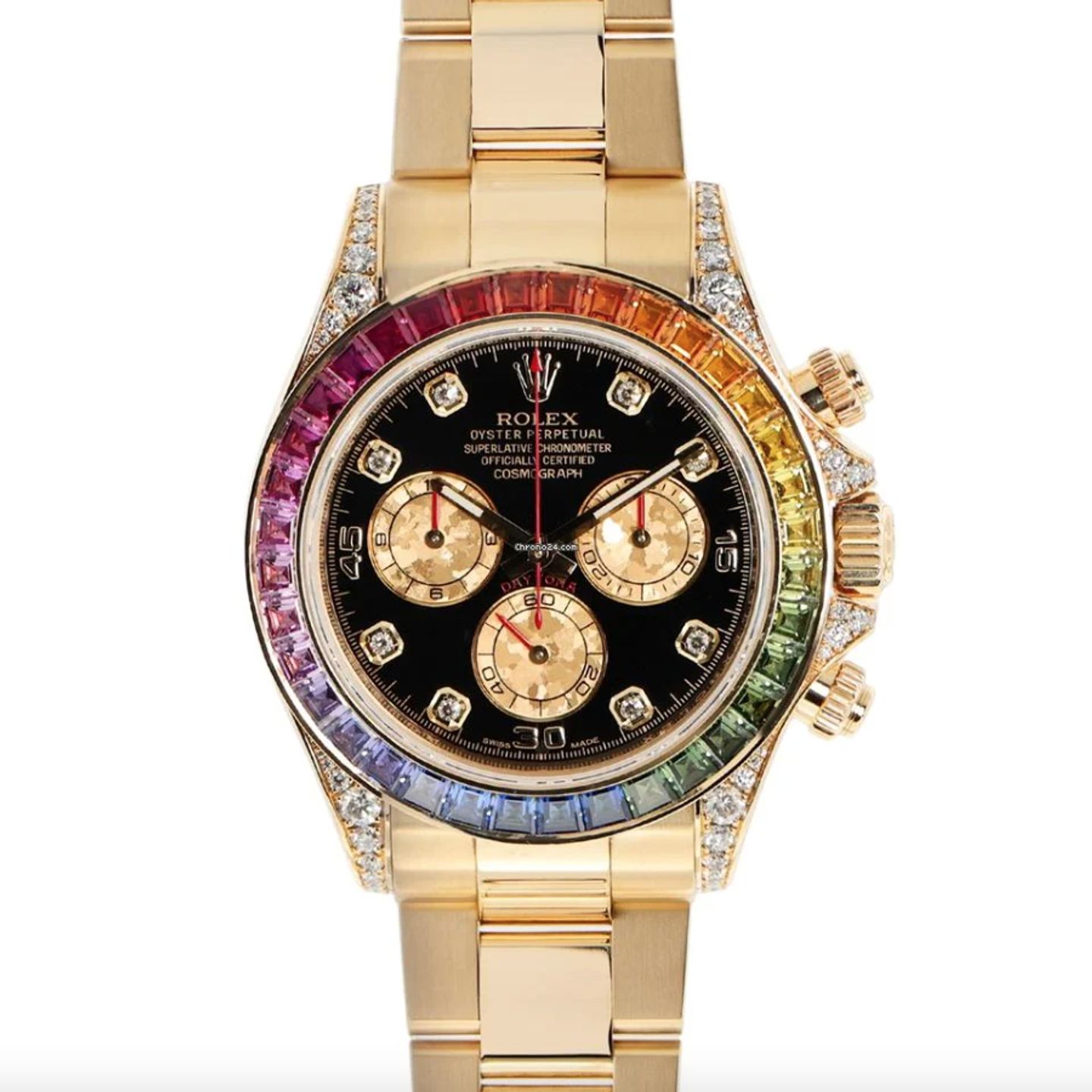 Rolex Daytona 116598RBOW (2012) - Zwart wijzerplaat 40mm Geelgoud (1/2)