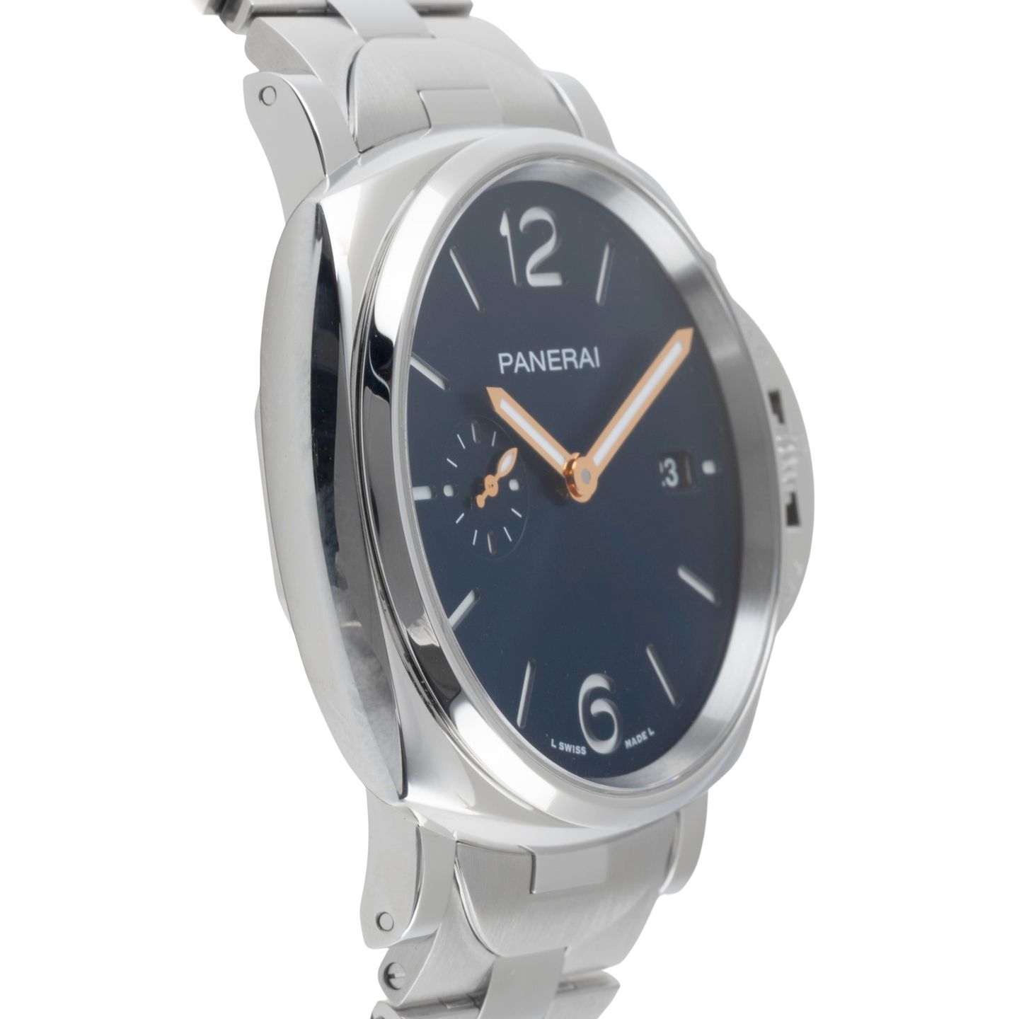 Panerai Luminor Due PAM01124 (Unknown (random serial)) - Blue dial 42 mm Steel case (7/8)