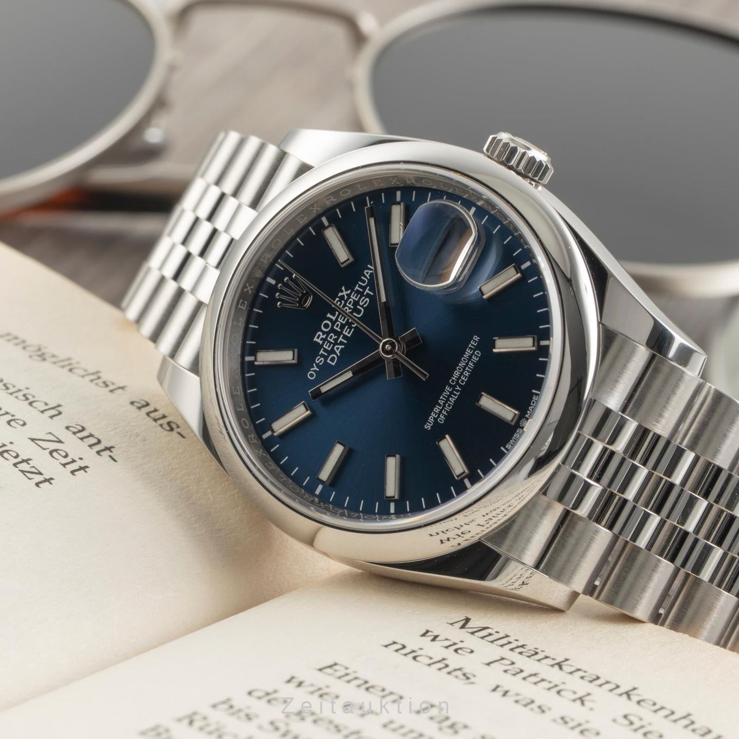 Rolex Datejust 36 126200 (Unknown (random serial)) - Blue dial 36 mm Steel case (2/8)