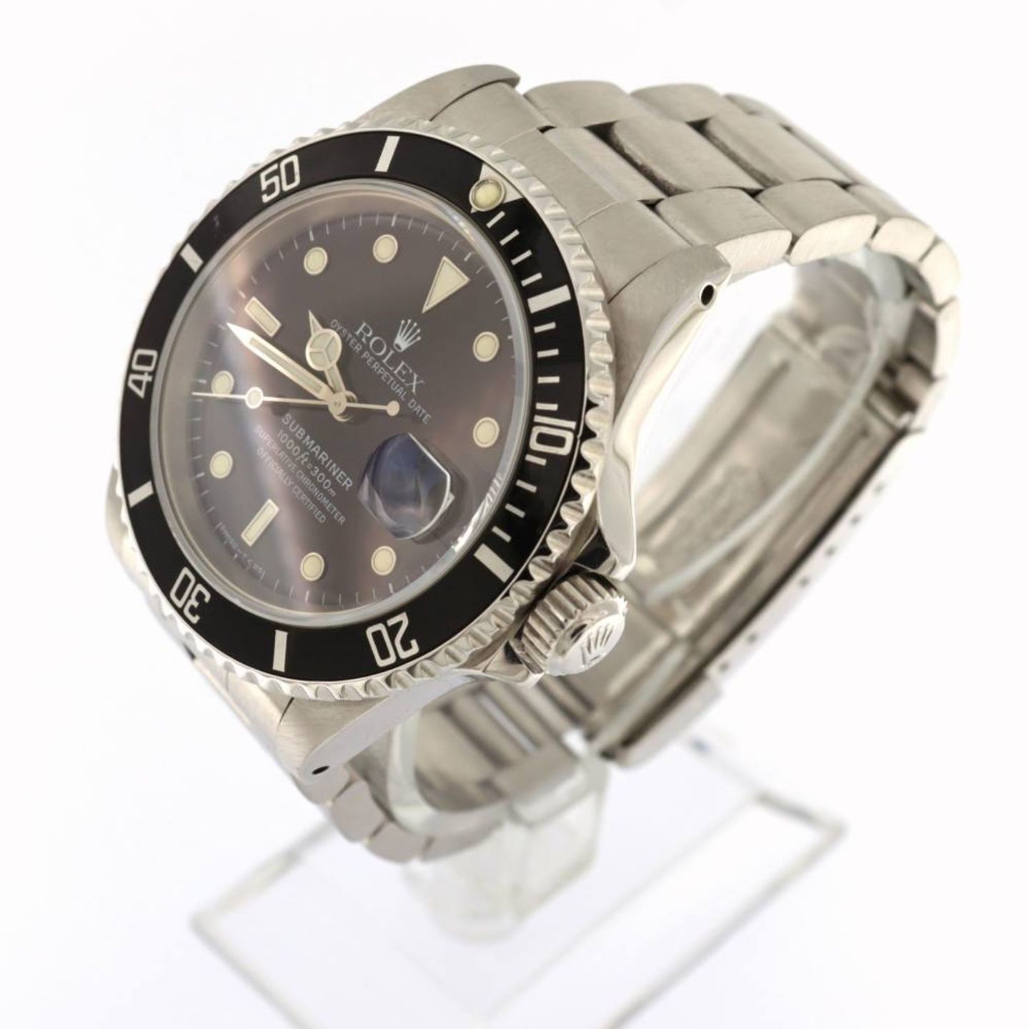 Rolex Submariner Date 16610 (1992) - Zwart wijzerplaat 40mm Staal (2/6)