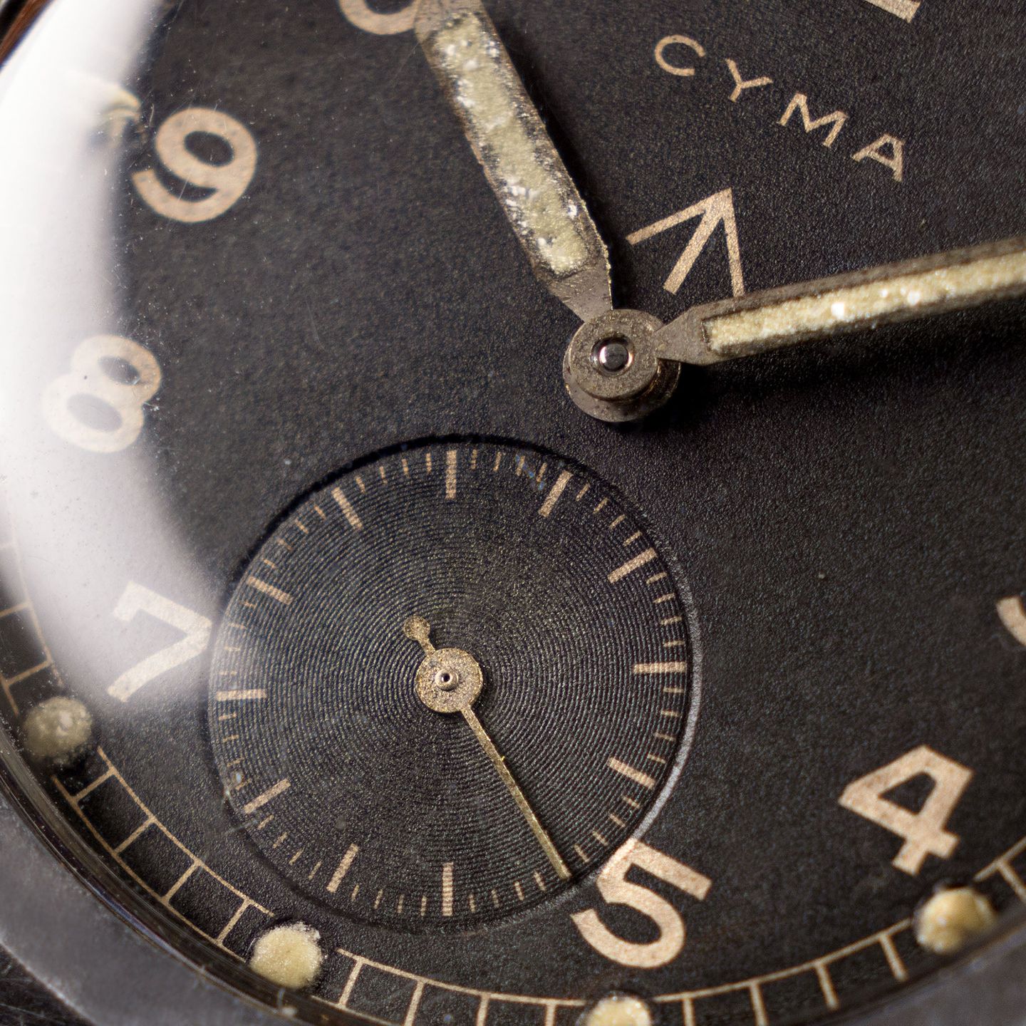 Cyma Vintage Unknown (1940) - Black dial 38 mm Unknown case (4/6)