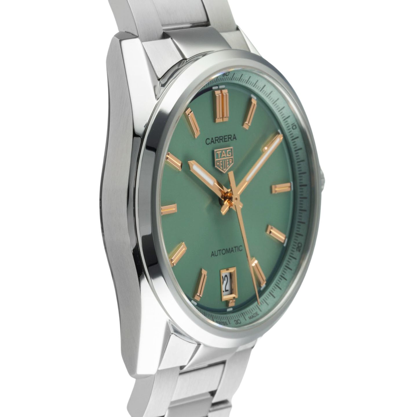 TAG Heuer Carrera WBN2312.BA0001 (Onbekend (willekeurig serienummer)) - Groen wijzerplaat 36mm Staal (7/8)