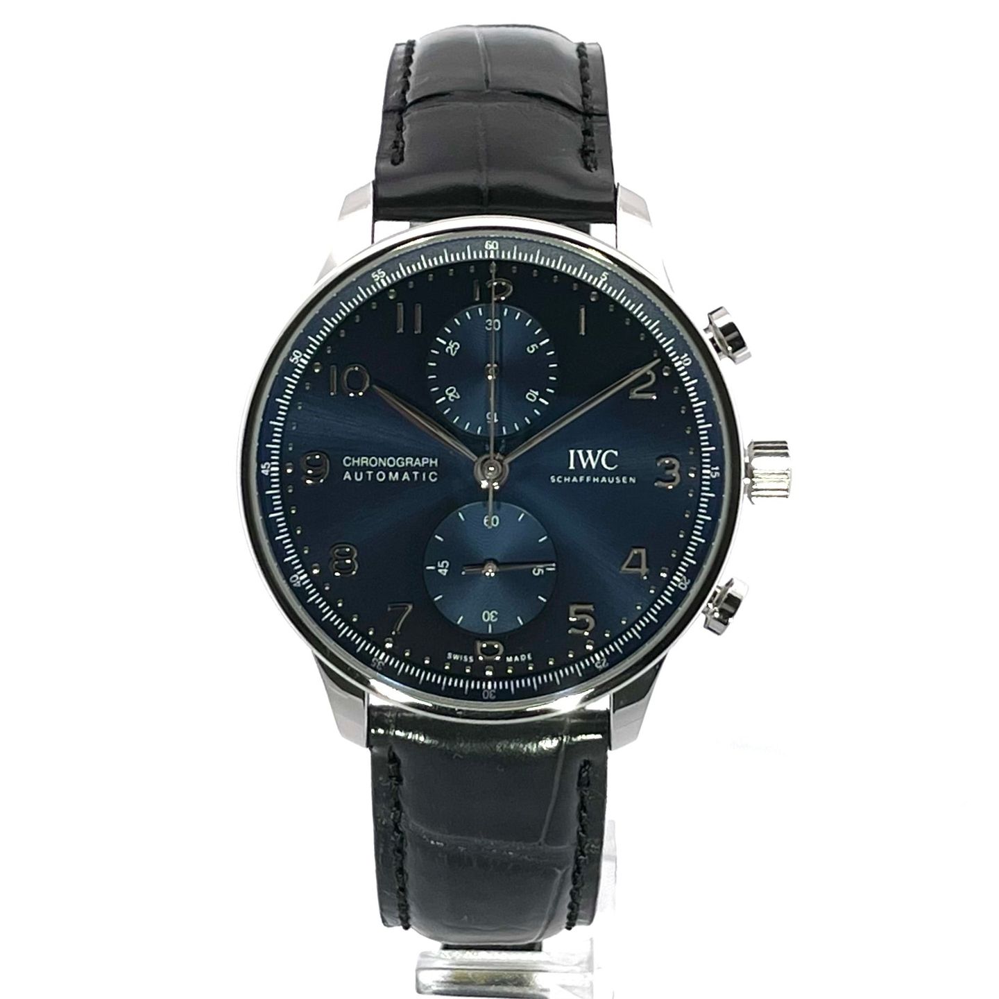 IWC Portuguese Chronograph IW371606 (2024) - Blauw wijzerplaat 41mm Staal (1/7)