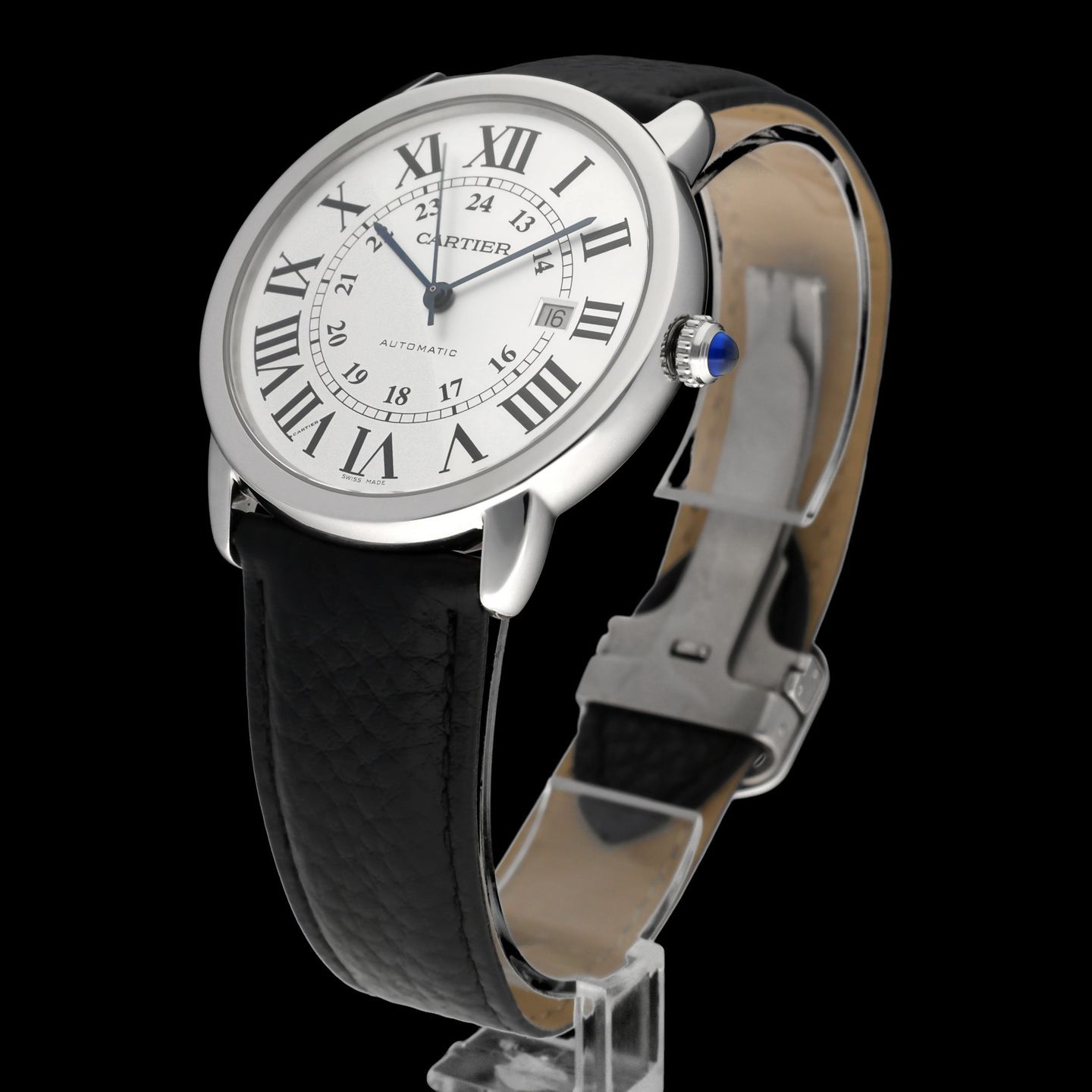Cartier Ronde Solo de Cartier 3517 (2014) - Zilver wijzerplaat 42mm Staal (5/8)