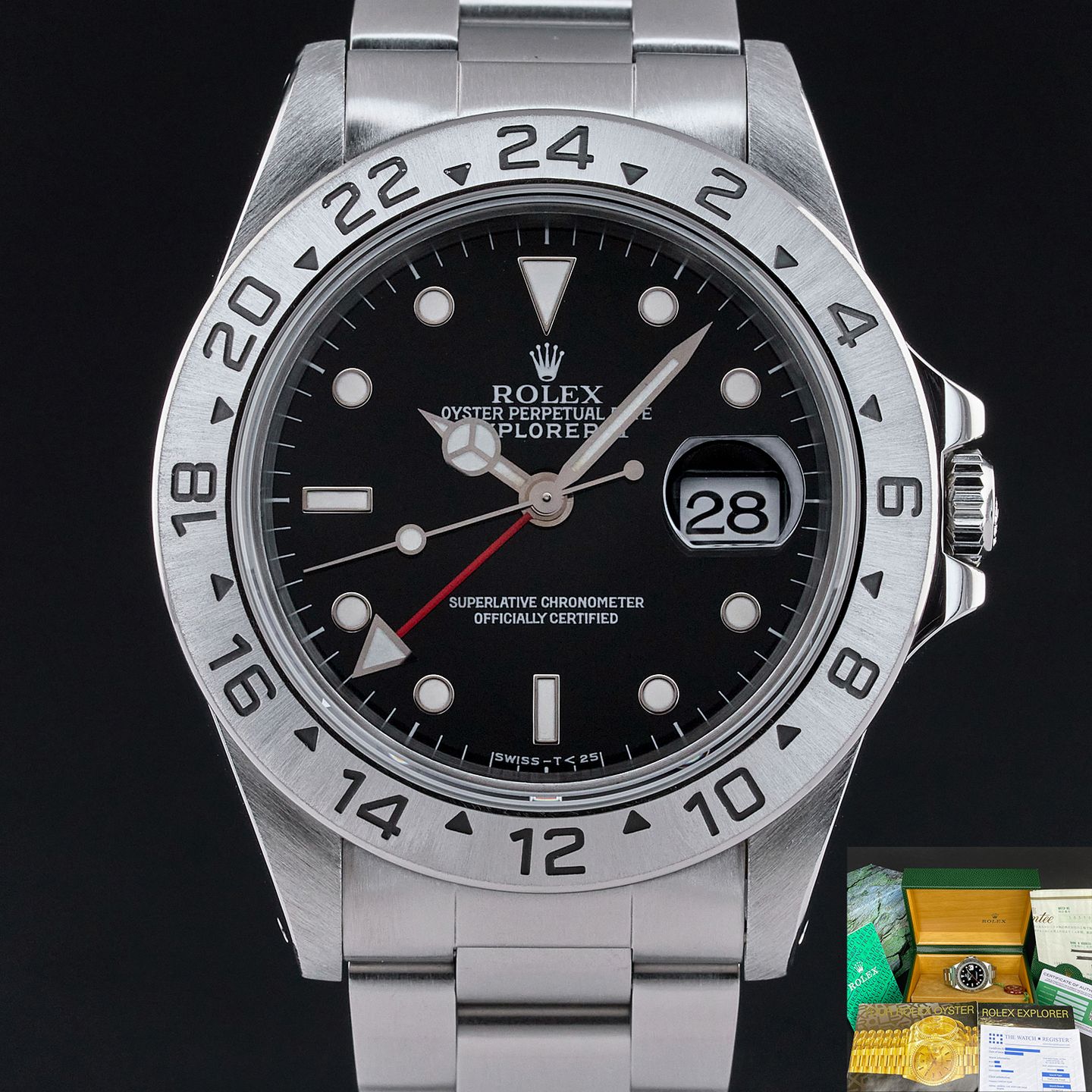 Rolex Explorer II 16570 (1996) - 40mm Staal (1/8)