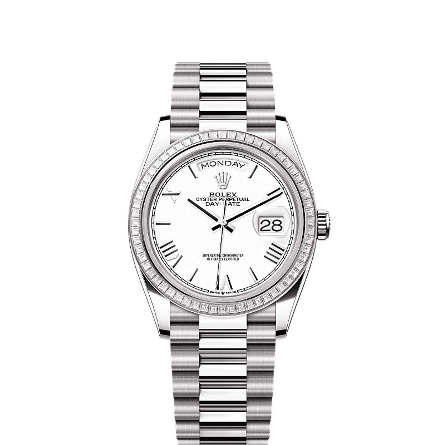 Rolex Day-Date 36 128399TBR (2025) - White dial 36 mm White Gold case (1/1)
