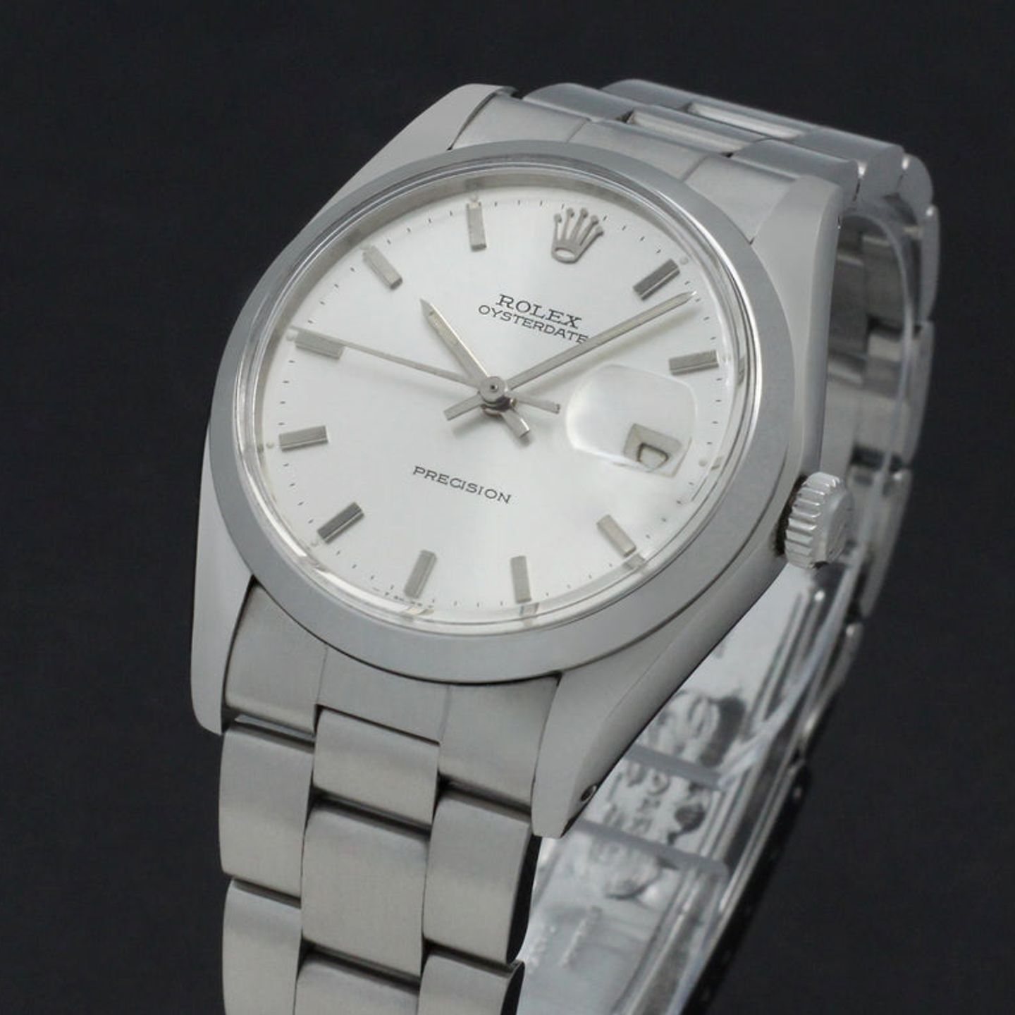 Rolex Oyster Precision 6694 (1975) - Zilver wijzerplaat 34mm Staal (6/7)