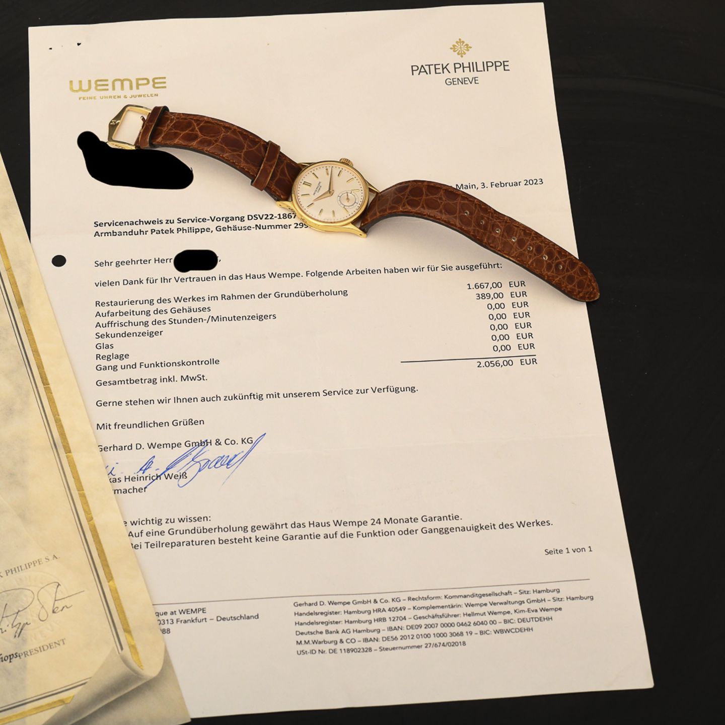 Patek Philippe Calatrava 96 (1945) - 32mm Geelgoud (3/8)