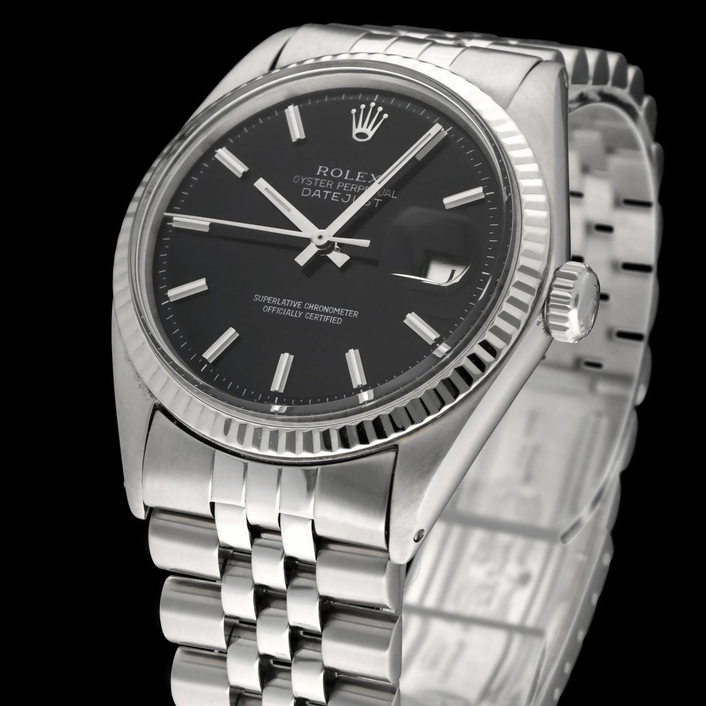 Rolex Datejust 1601 (1970) - Black dial 36 mm Steel case (6/8)