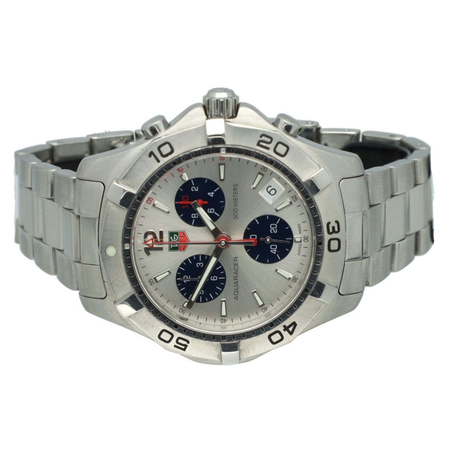TAG Heuer Aquaracer 300M CAF1111 (2007) - Silver dial 42 mm Steel case (4/5)