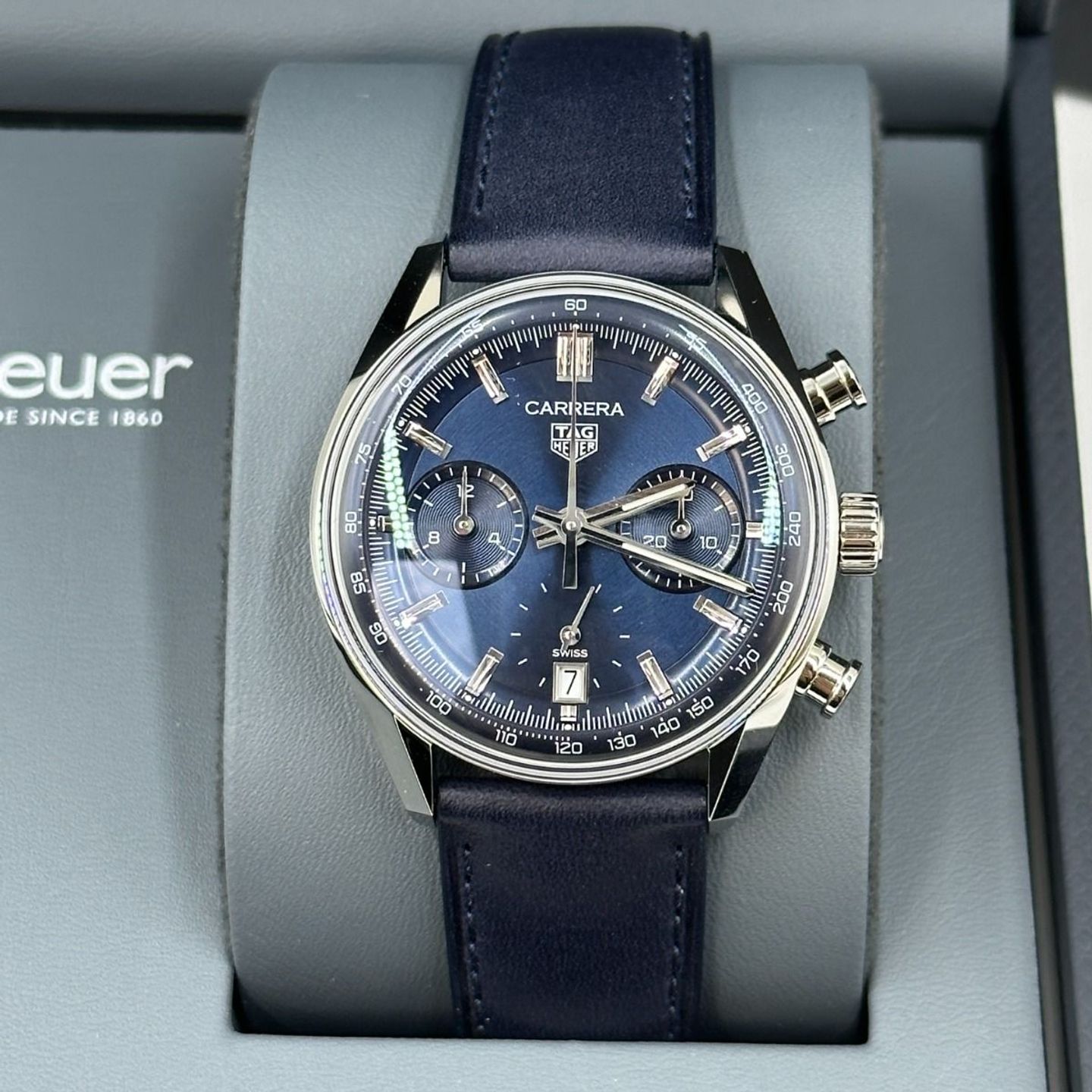 TAG Heuer Carrera CBS2212.FC6535 (2024) - Blauw wijzerplaat 39mm Staal (5/8)