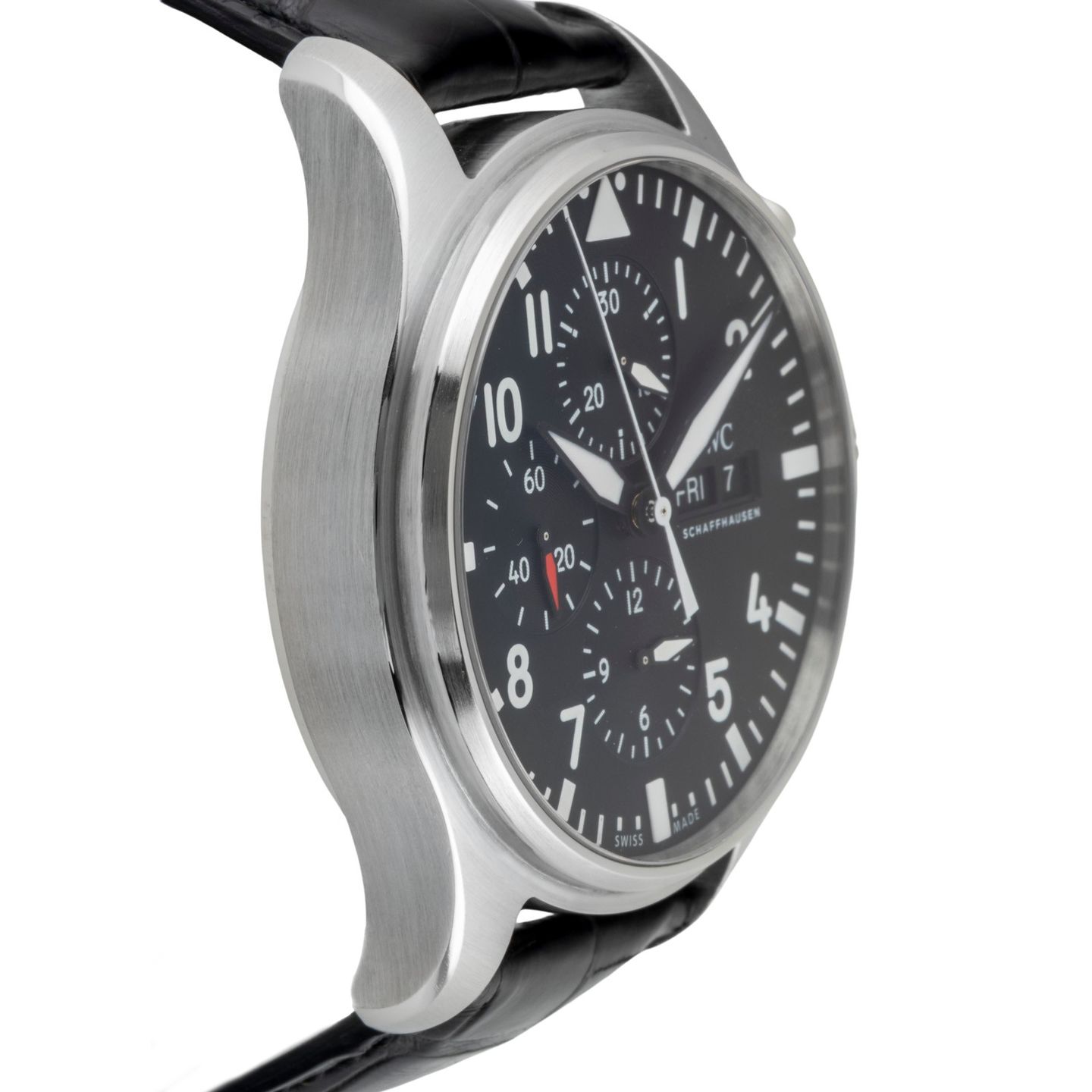 IWC Pilot Chronograph IW377709 (Unknown (random serial)) - Black dial 43 mm Steel case (7/8)